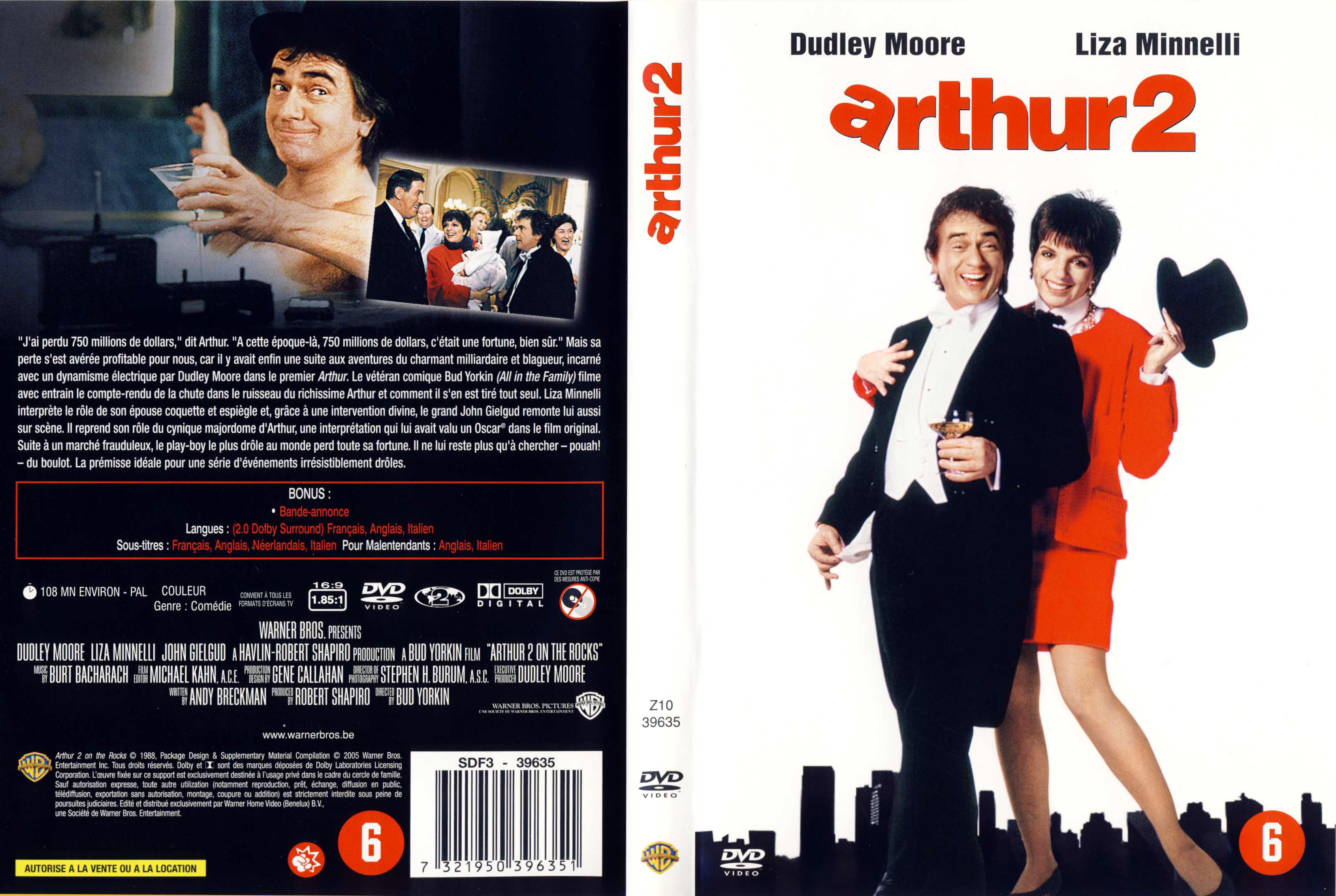 Jaquette DVD Arthur 2