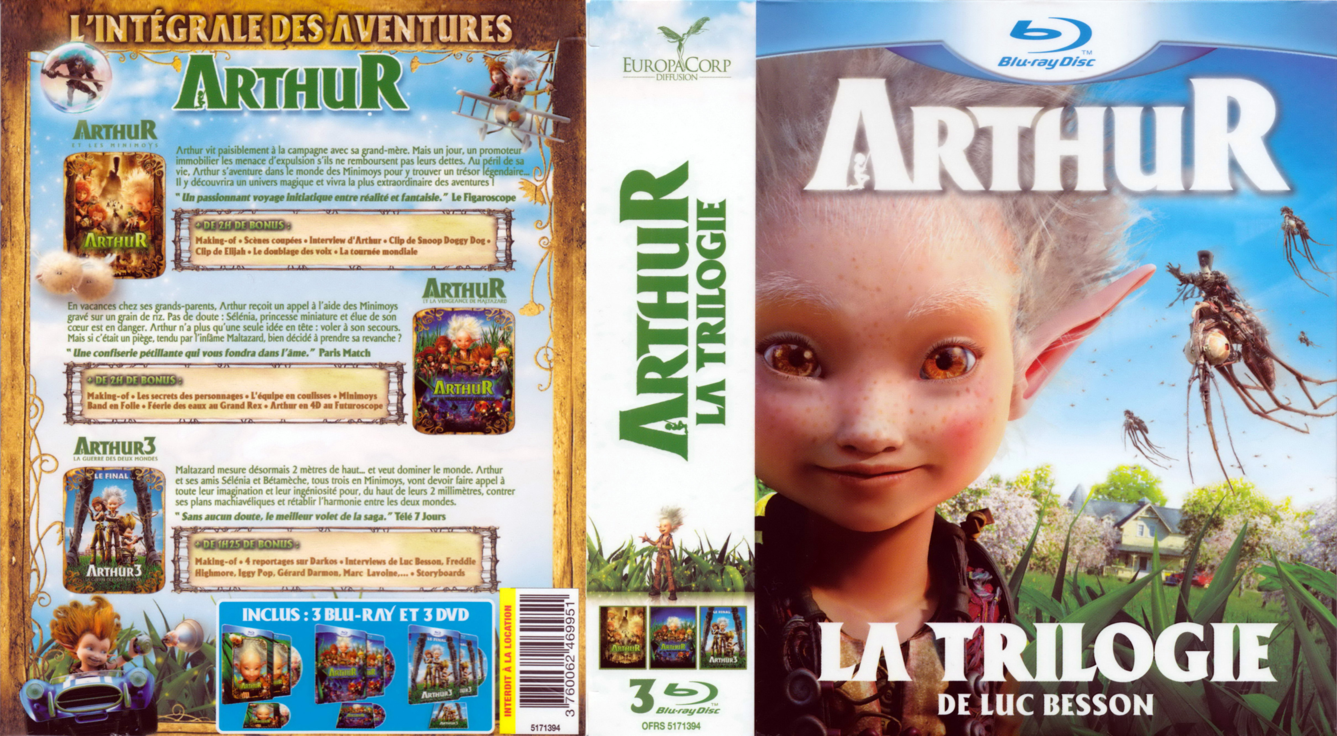 Jaquette DVD Arthur La Trilogie (BLU-RAY)