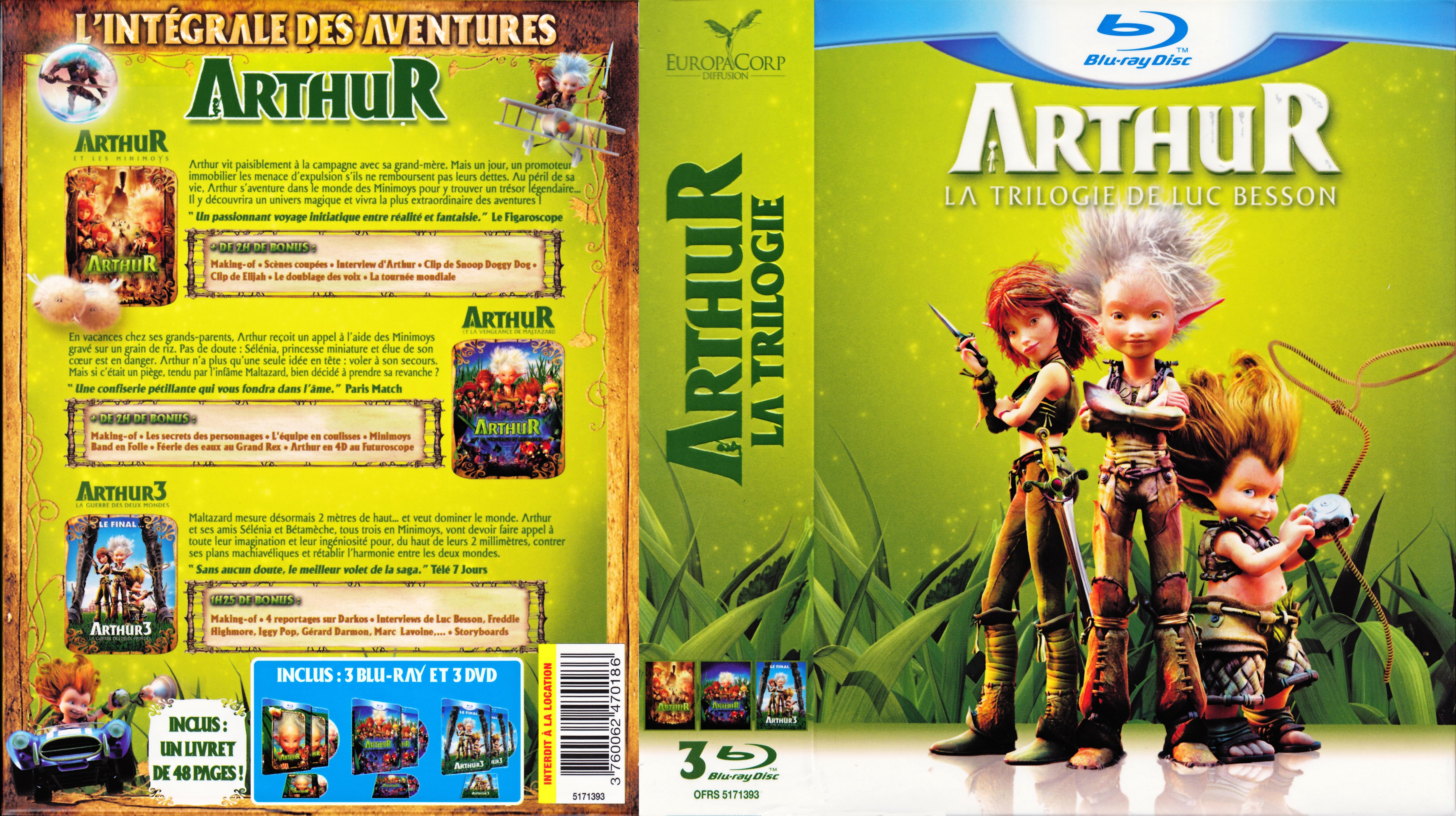 Jaquette DVD Arthur Trilogie (BLU-RAY)
