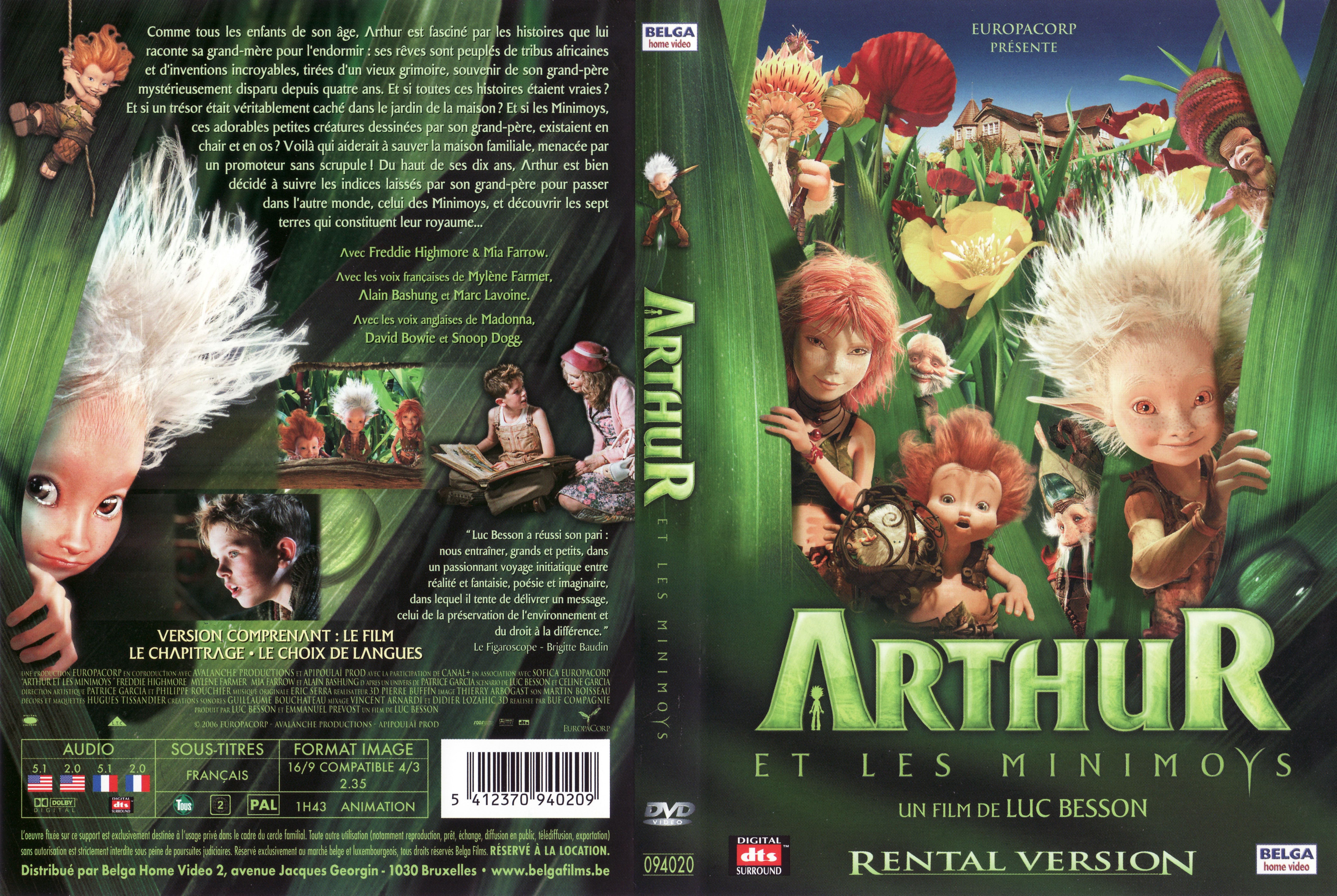 Jaquette DVD Arthur et les minimoys