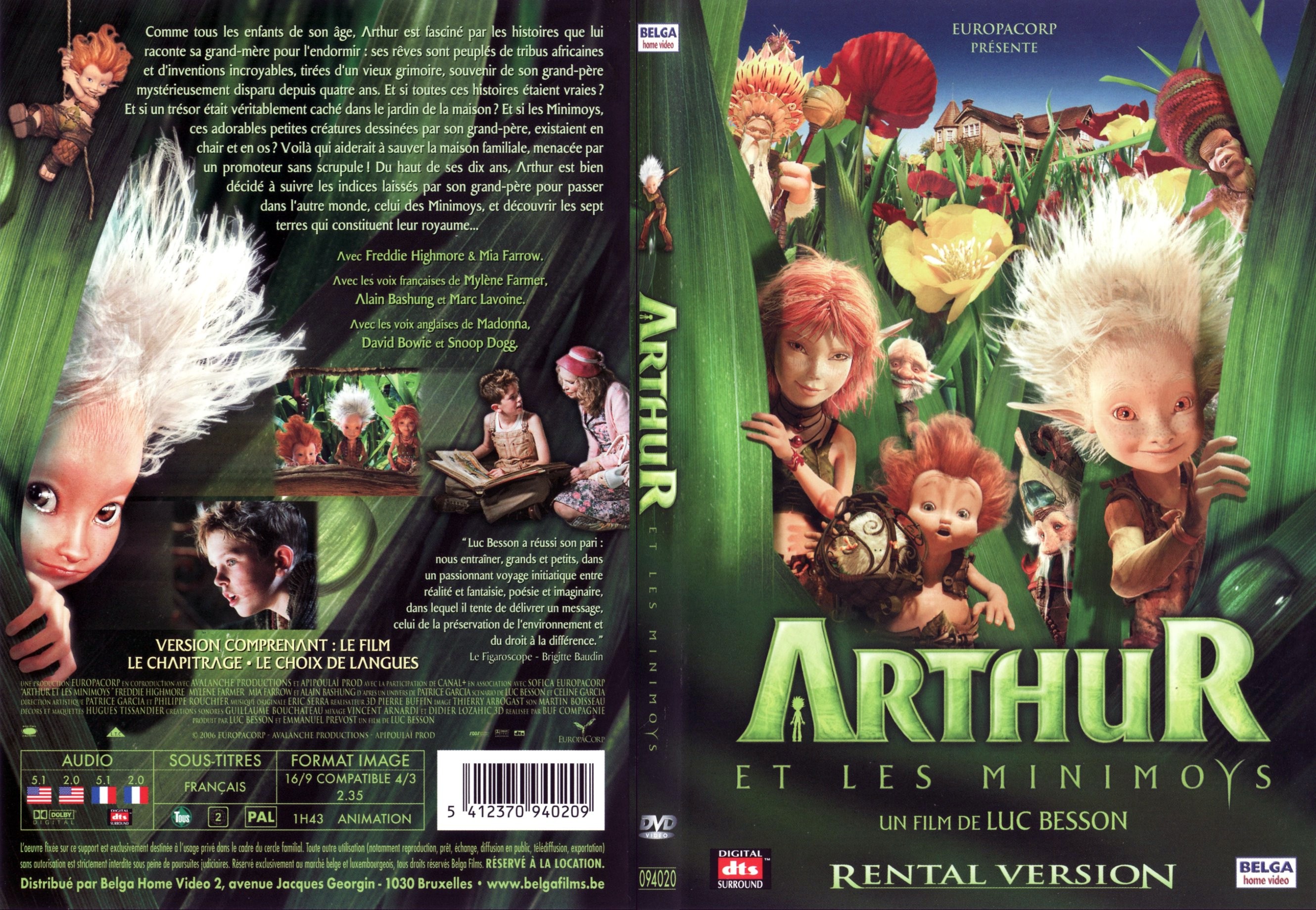 Jaquette DVD Arthur et les minimoys - SLIM