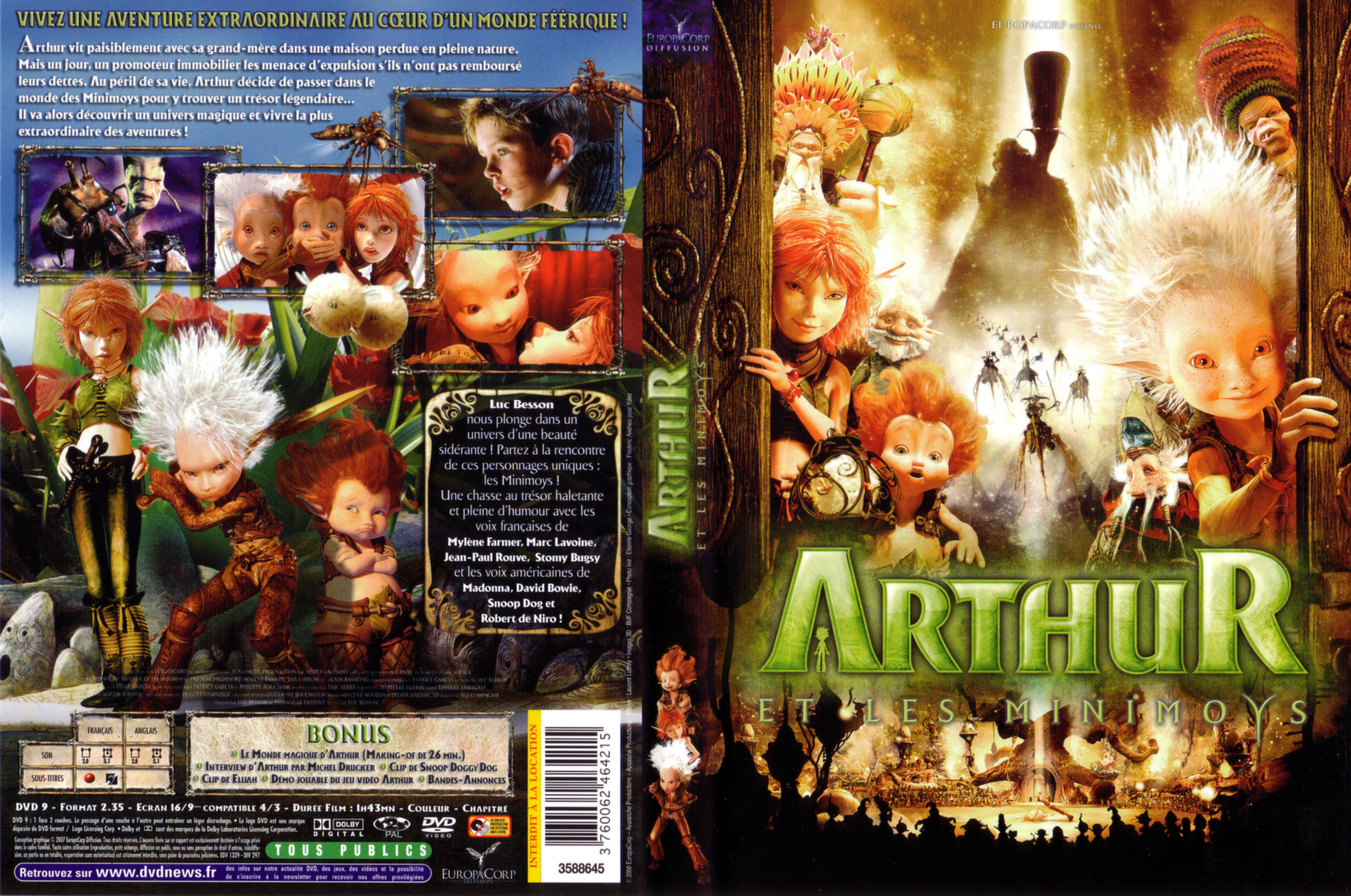 Jaquette DVD Arthur et les minimoys v2