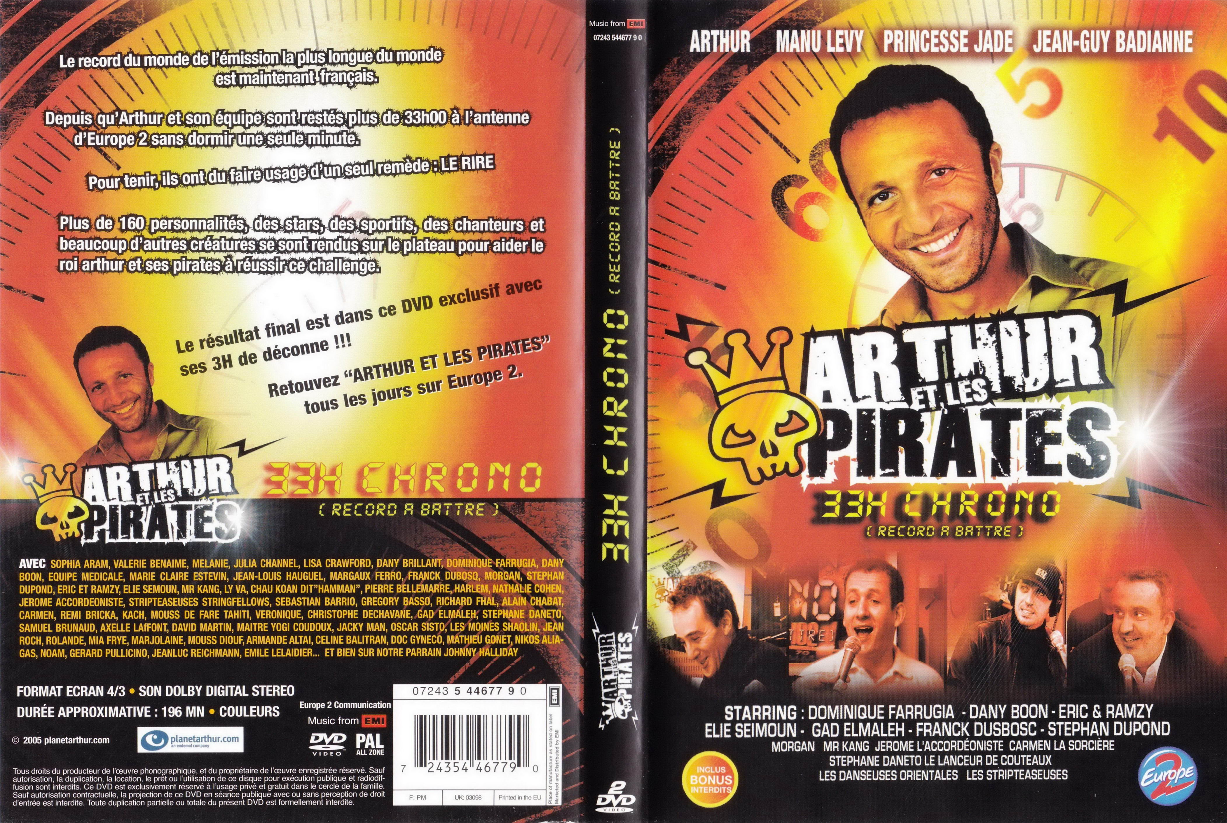 Jaquette DVD Arthur et les pirates 33H chrono