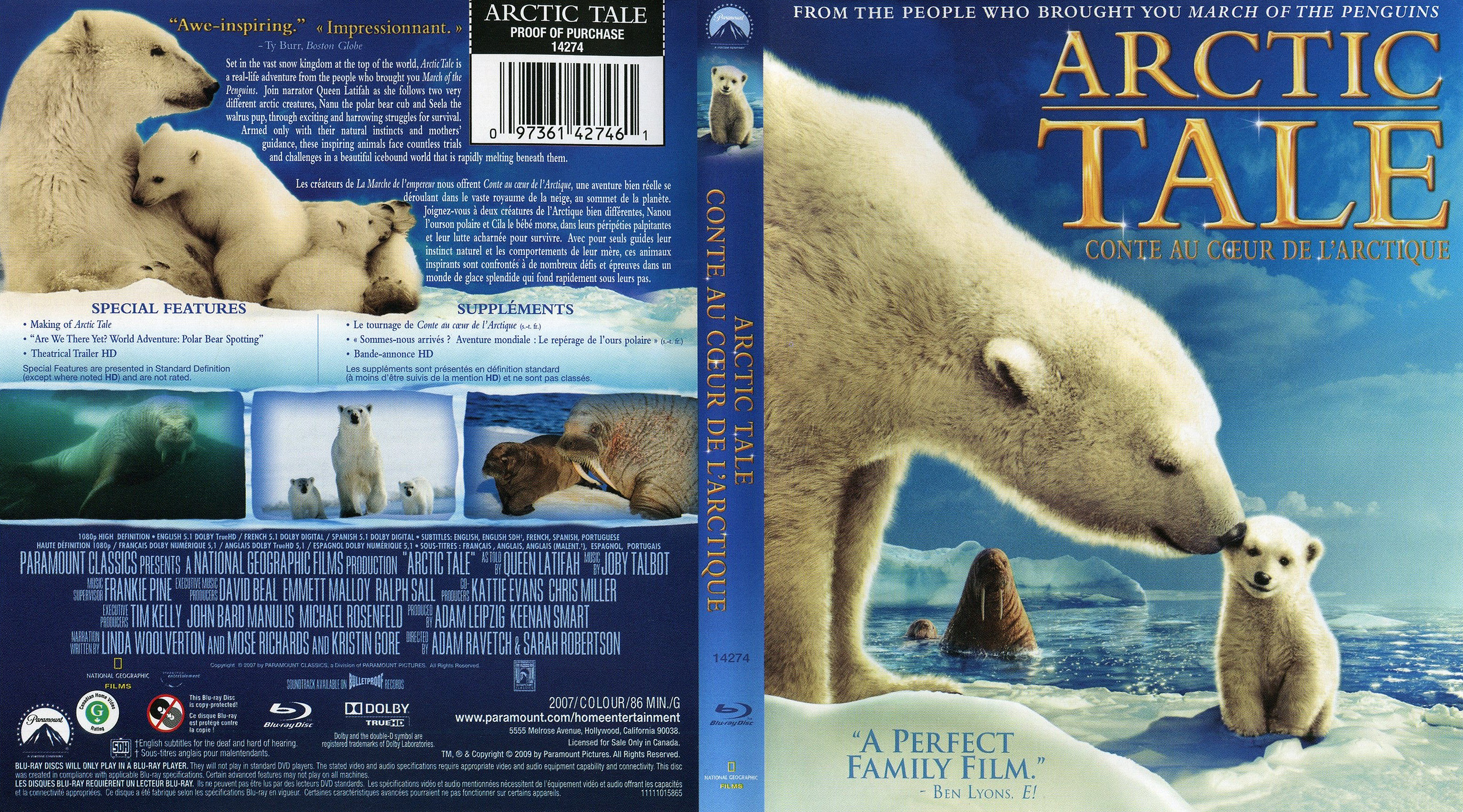 Jaquette DVD Artic tale (Canadienne) (BLU-RAY)