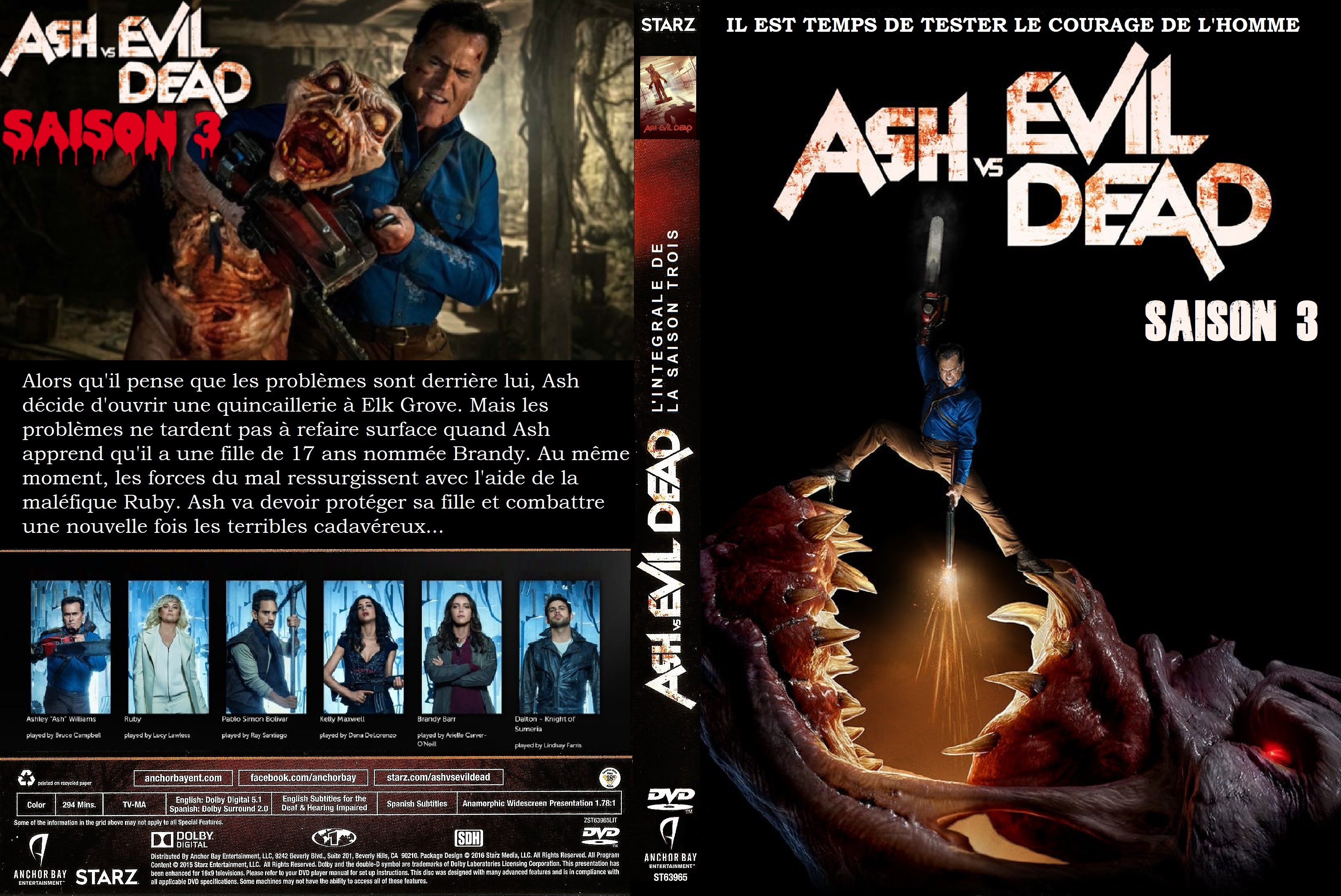 Jaquette DVD Ash vs Evil Dead Saison 3 custom
