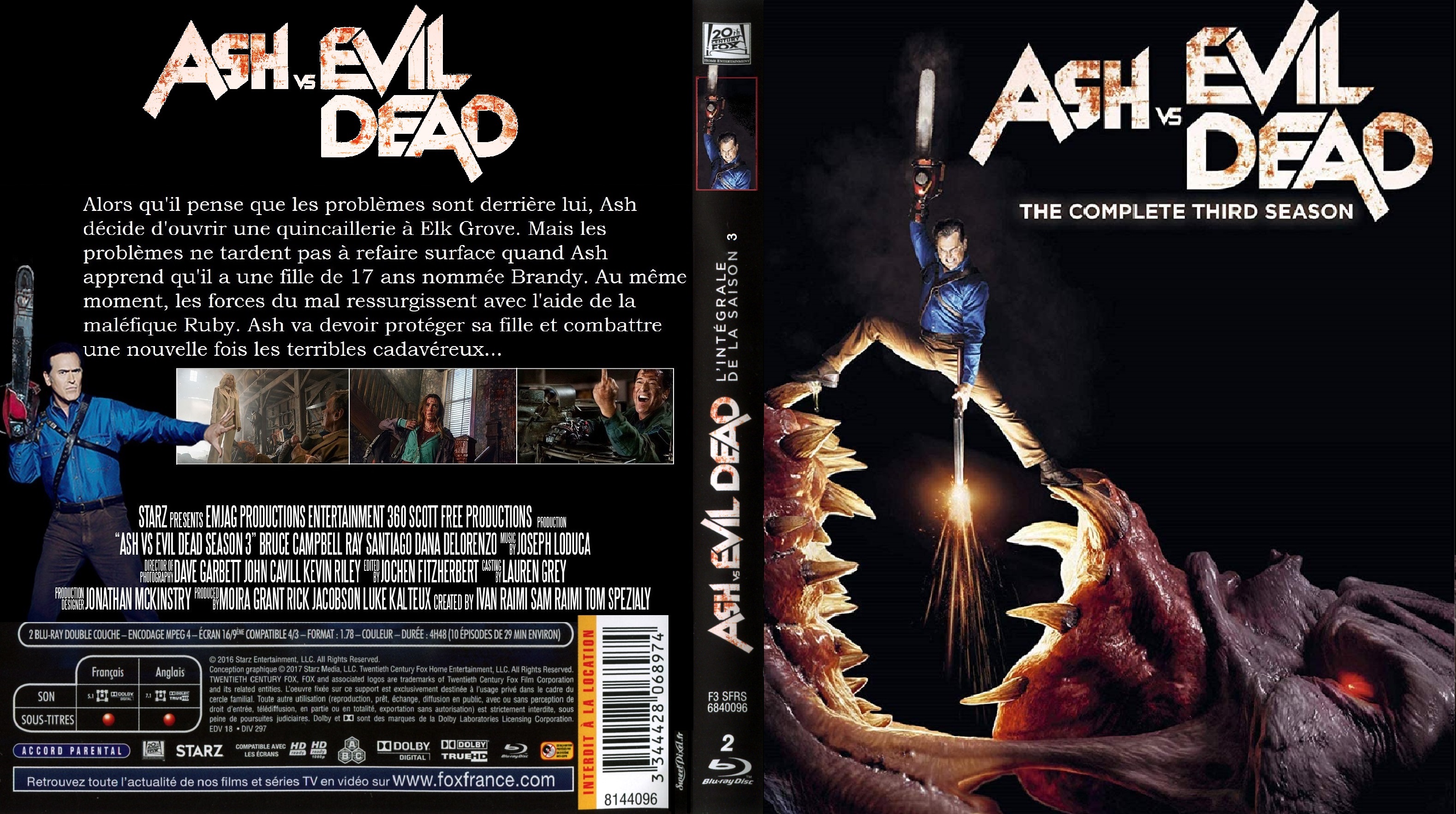 Jaquette DVD Ash vs Evil dead Saison 3 custom (BLU-RAY) v2