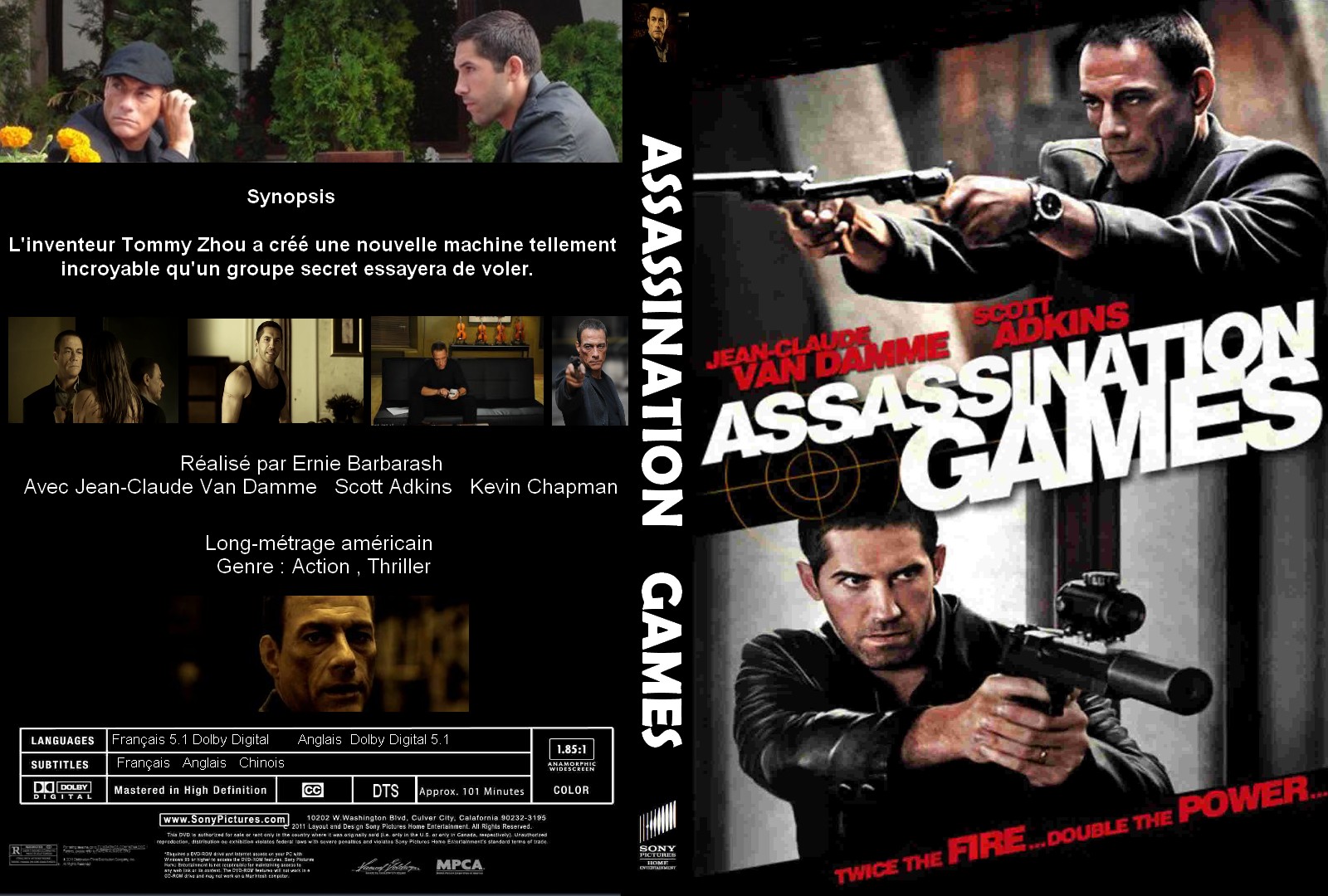 Jaquette DVD Assassination Games custom