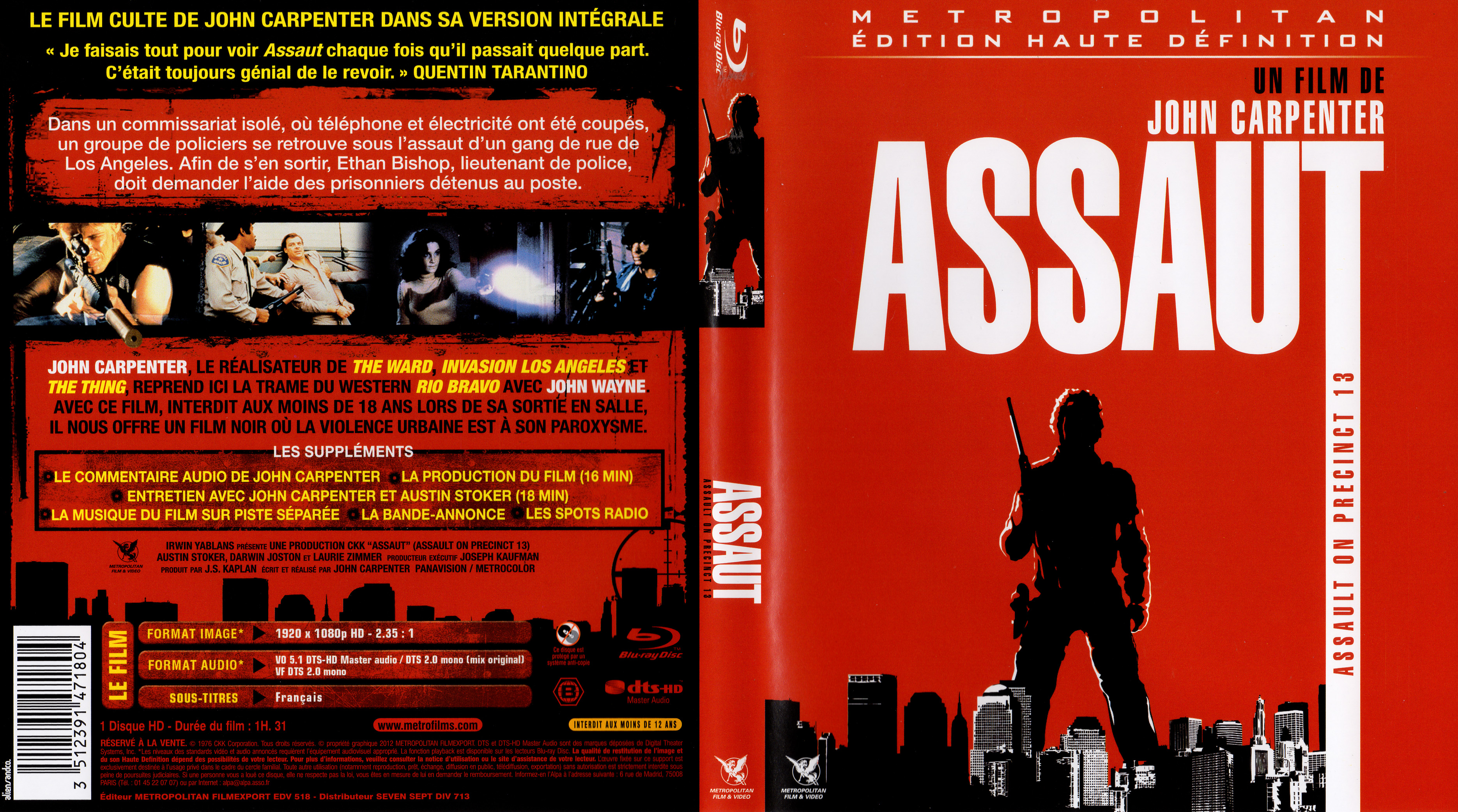 Jaquette DVD Assaut (BLU-RAY)