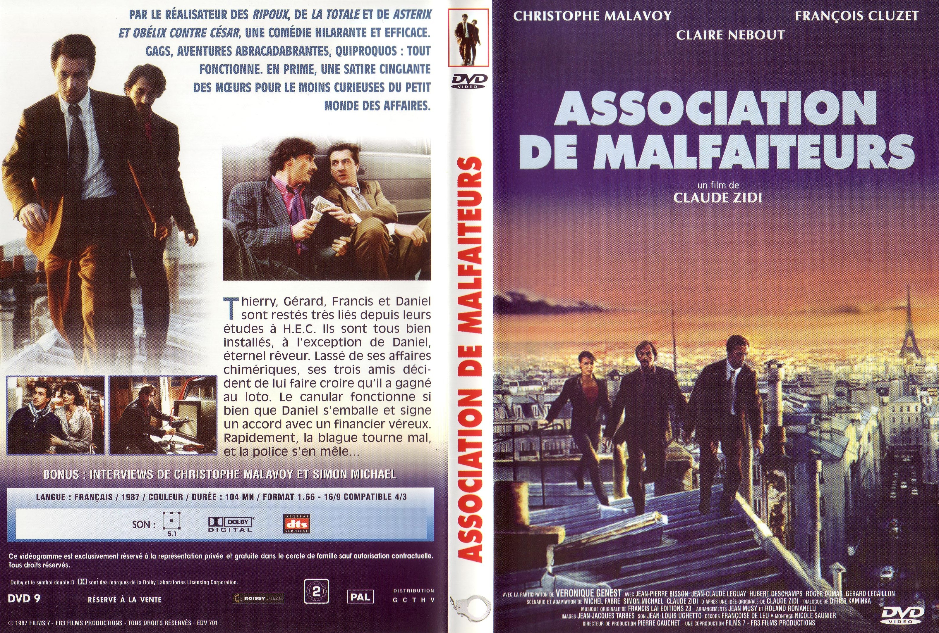 Jaquette DVD Association de malfaiteurs