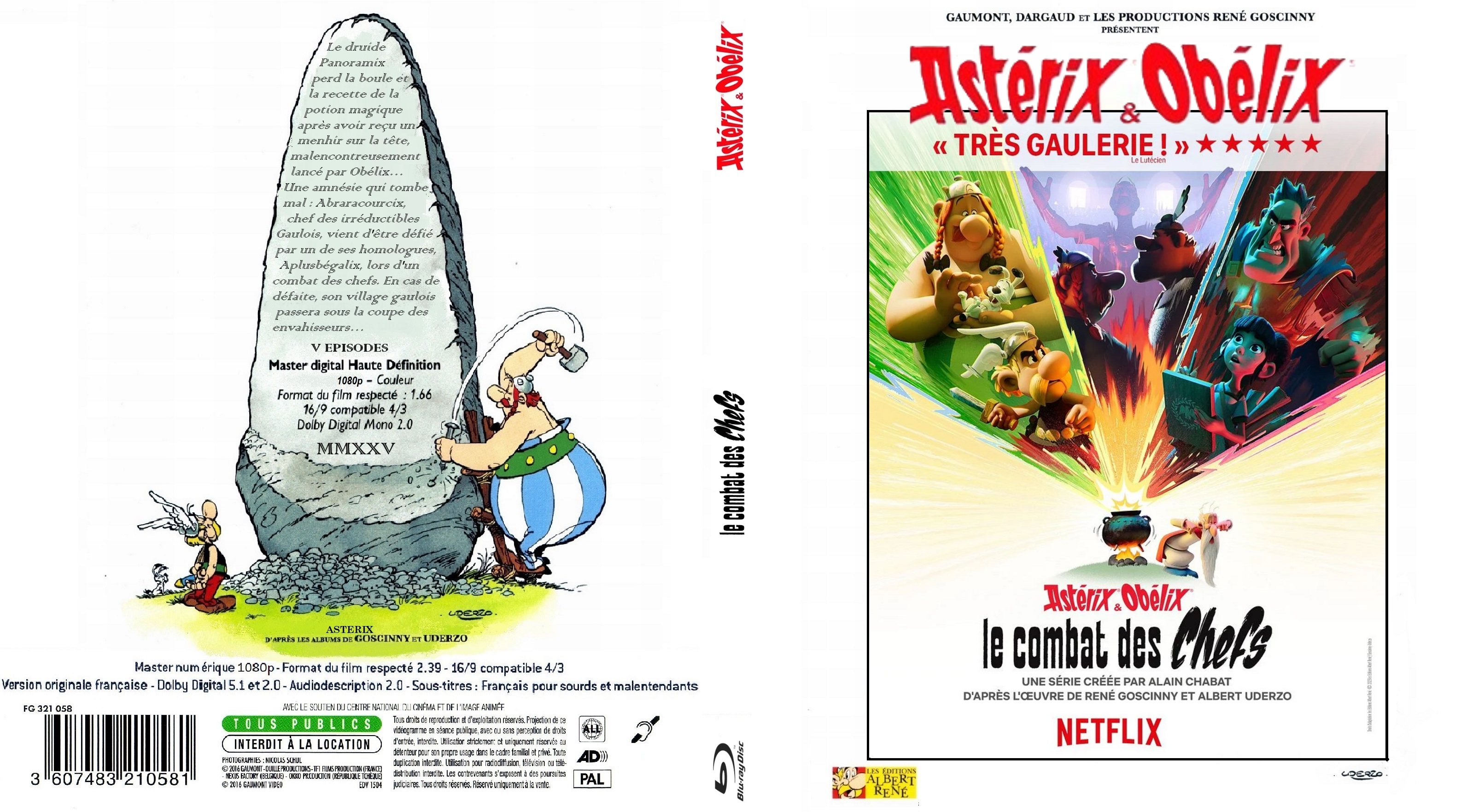 Jaquette DVD Asterix & Obelix Le Combat des Chefs saison 1 custom (BLU-RAY)