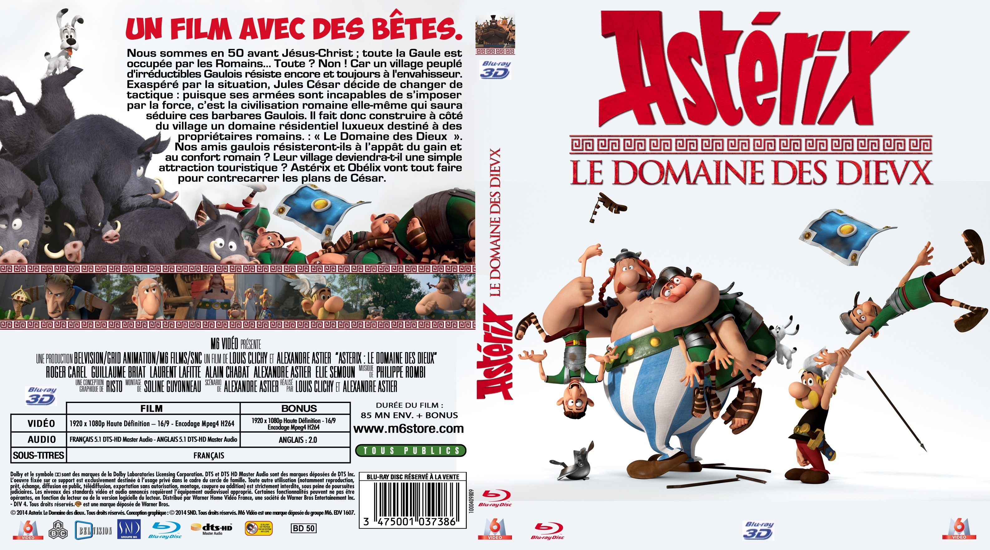 Jaquette DVD Astrix Le Domaine des Dieux custom (BLU-RAY)