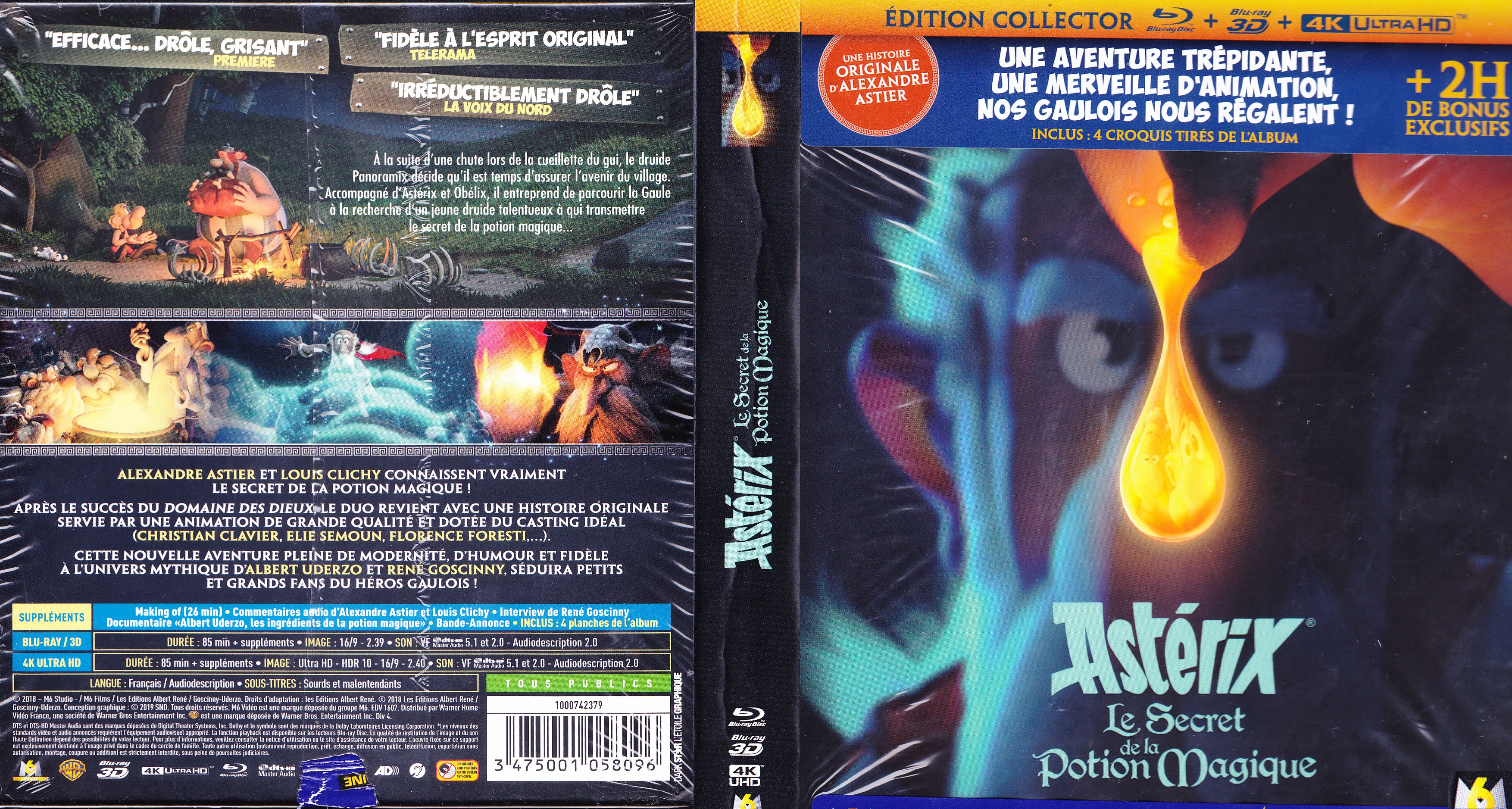 Jaquette DVD Asterix Le secret de la potion magique 4K 3D (BLU-RAY)