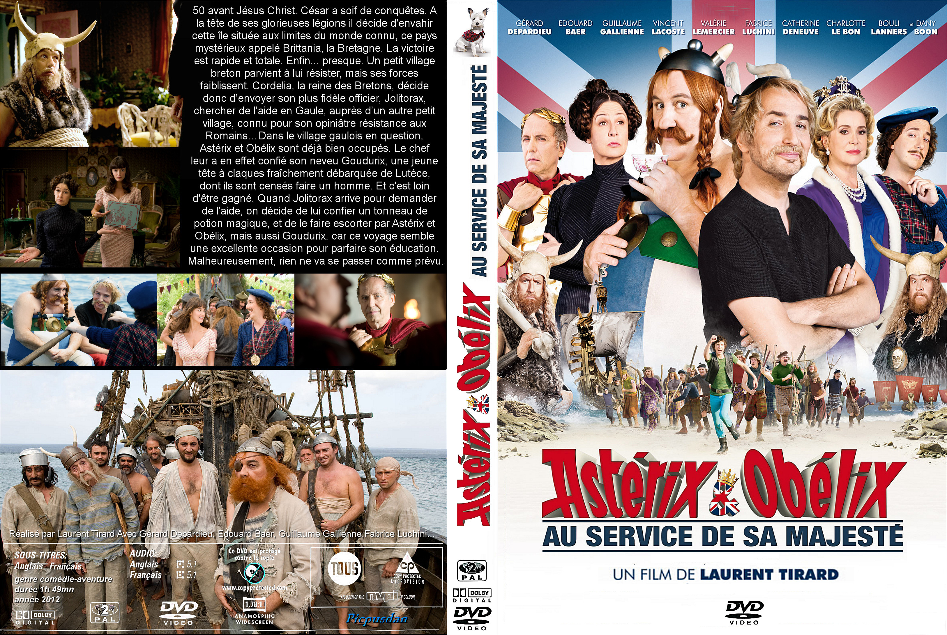 Jaquette DVD Astrix et Oblix: Au service de sa Majest custom v2