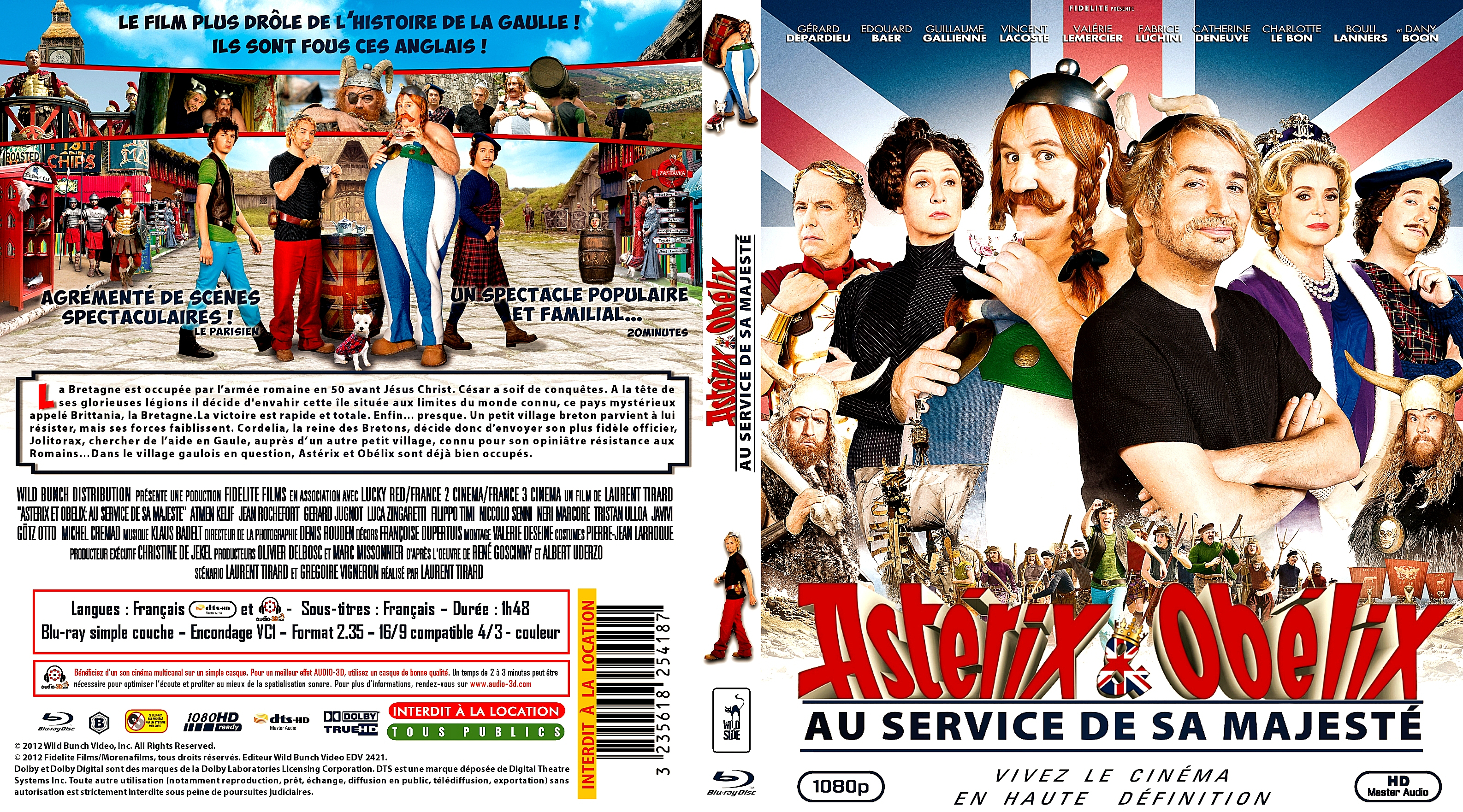 Jaquette DVD Astrix et Oblix Au service de sa Majest custom (BLU-RAY)