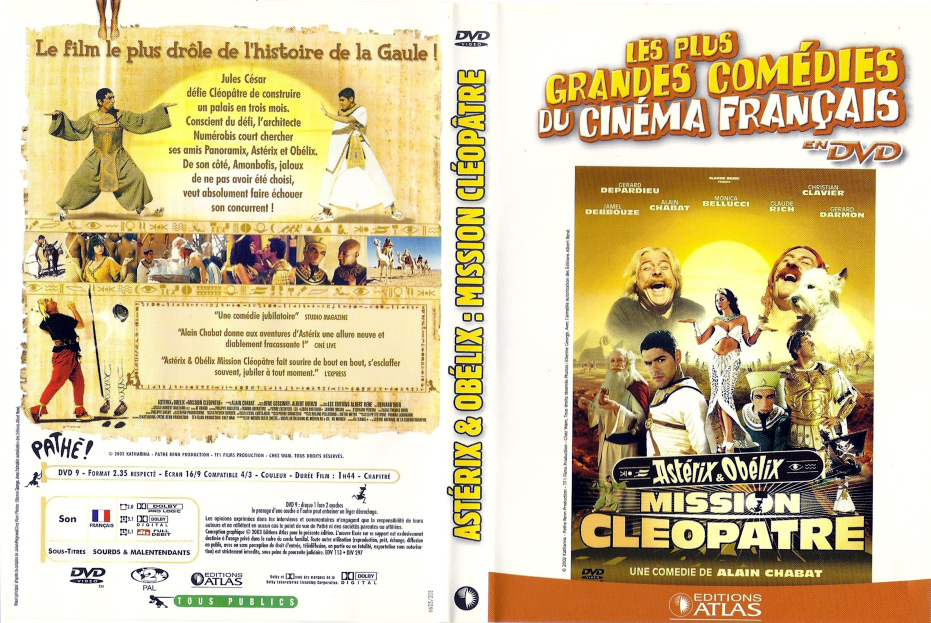 Jaquette DVD Asterix et Obelix mission Clopatre v3