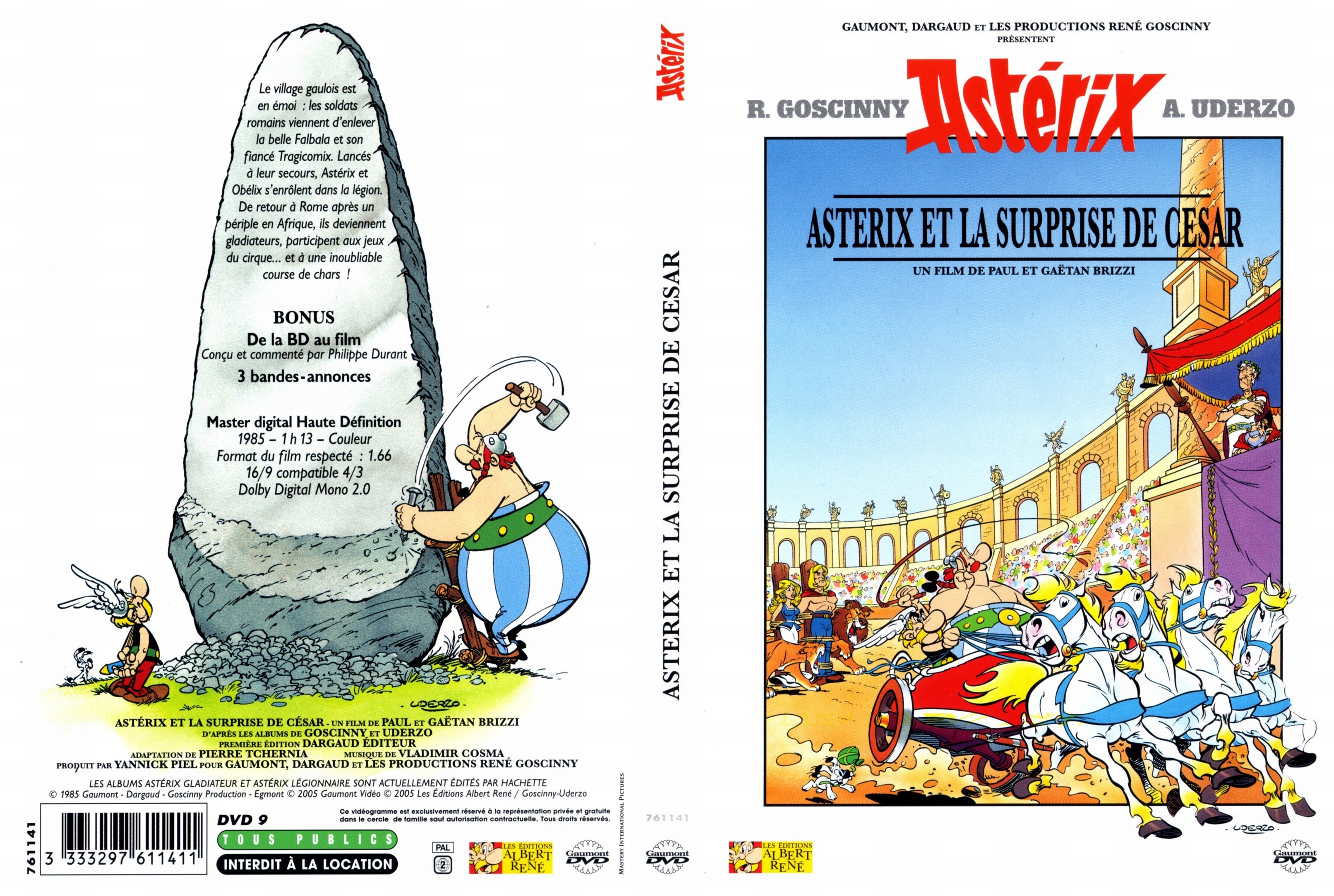 Jaquette DVD Asterix et la surprise de Cesar v2