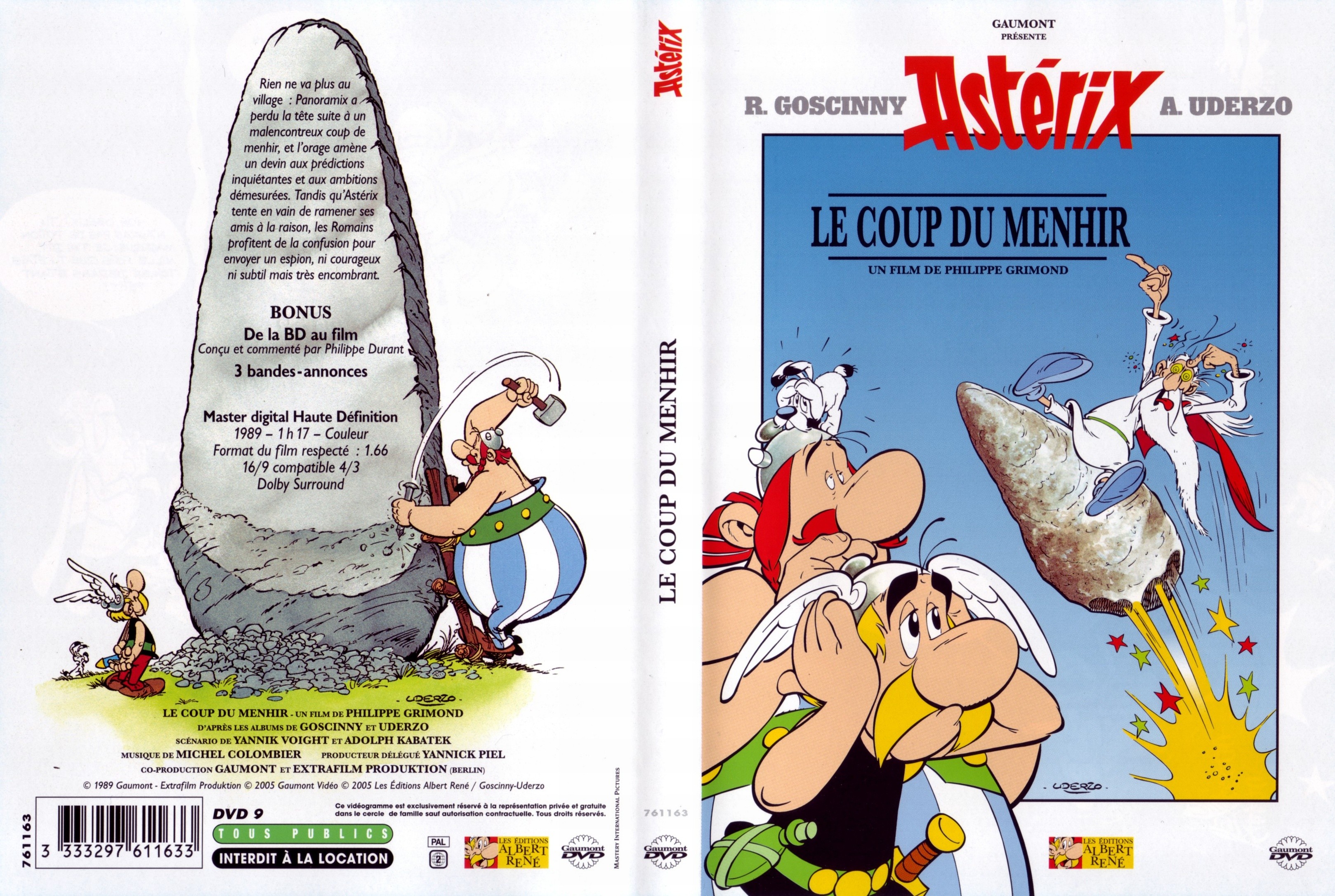 Jaquette DVD Astrix et le coup du Menhir