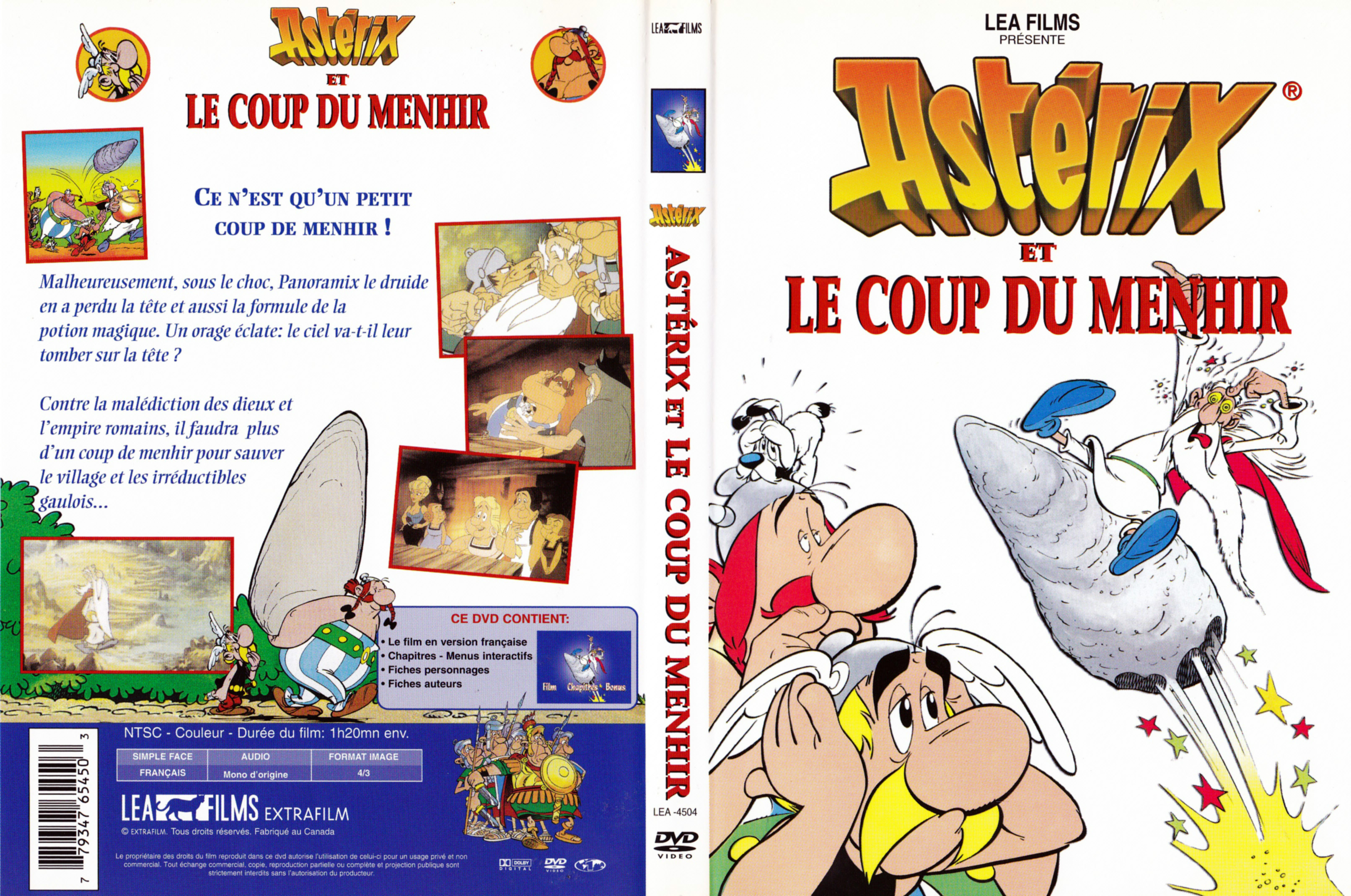 Jaquette DVD Asterix et le coup du Menhir (Canadienne)
