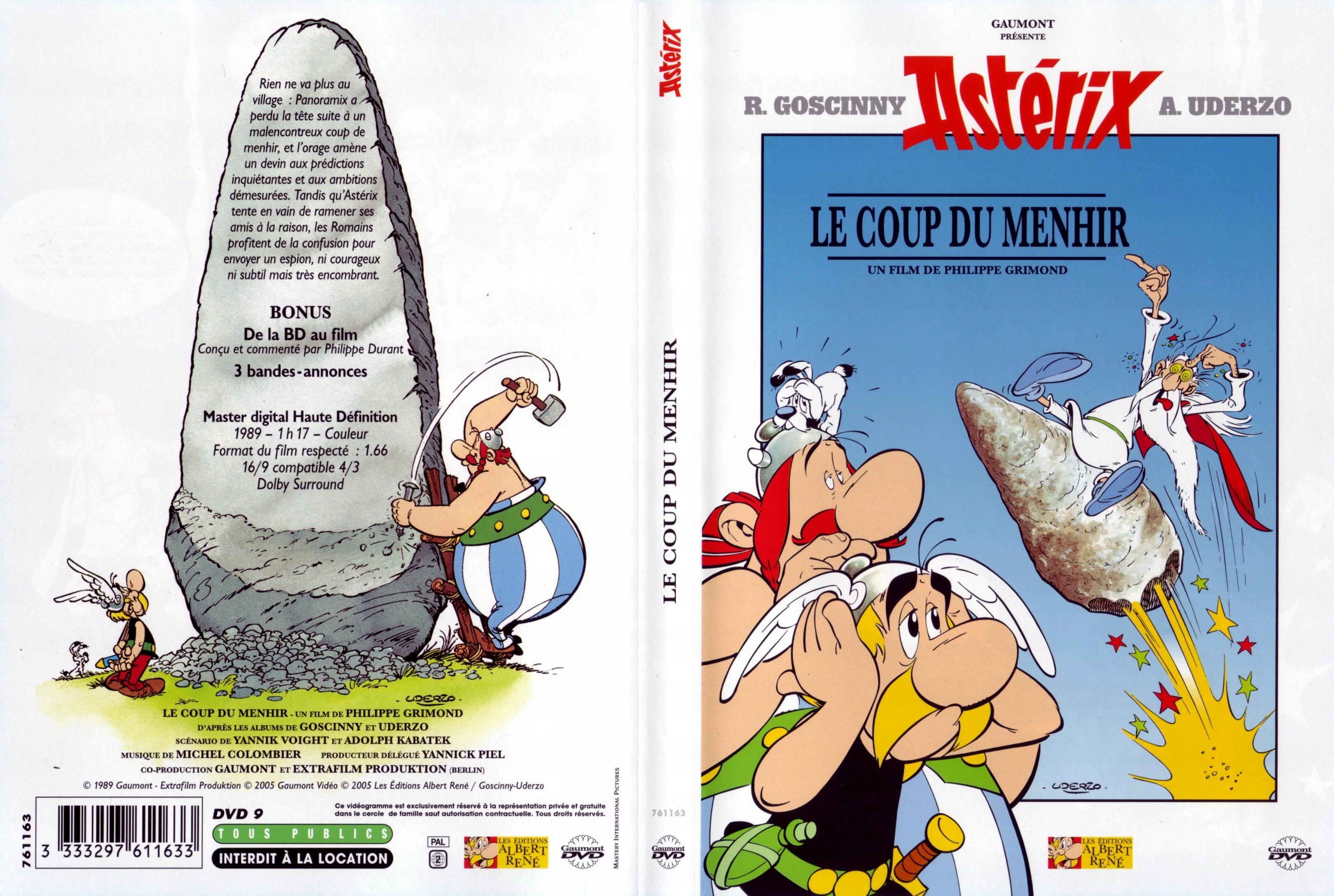 Jaquette DVD Asterix et le coup du Menhir - SLIM