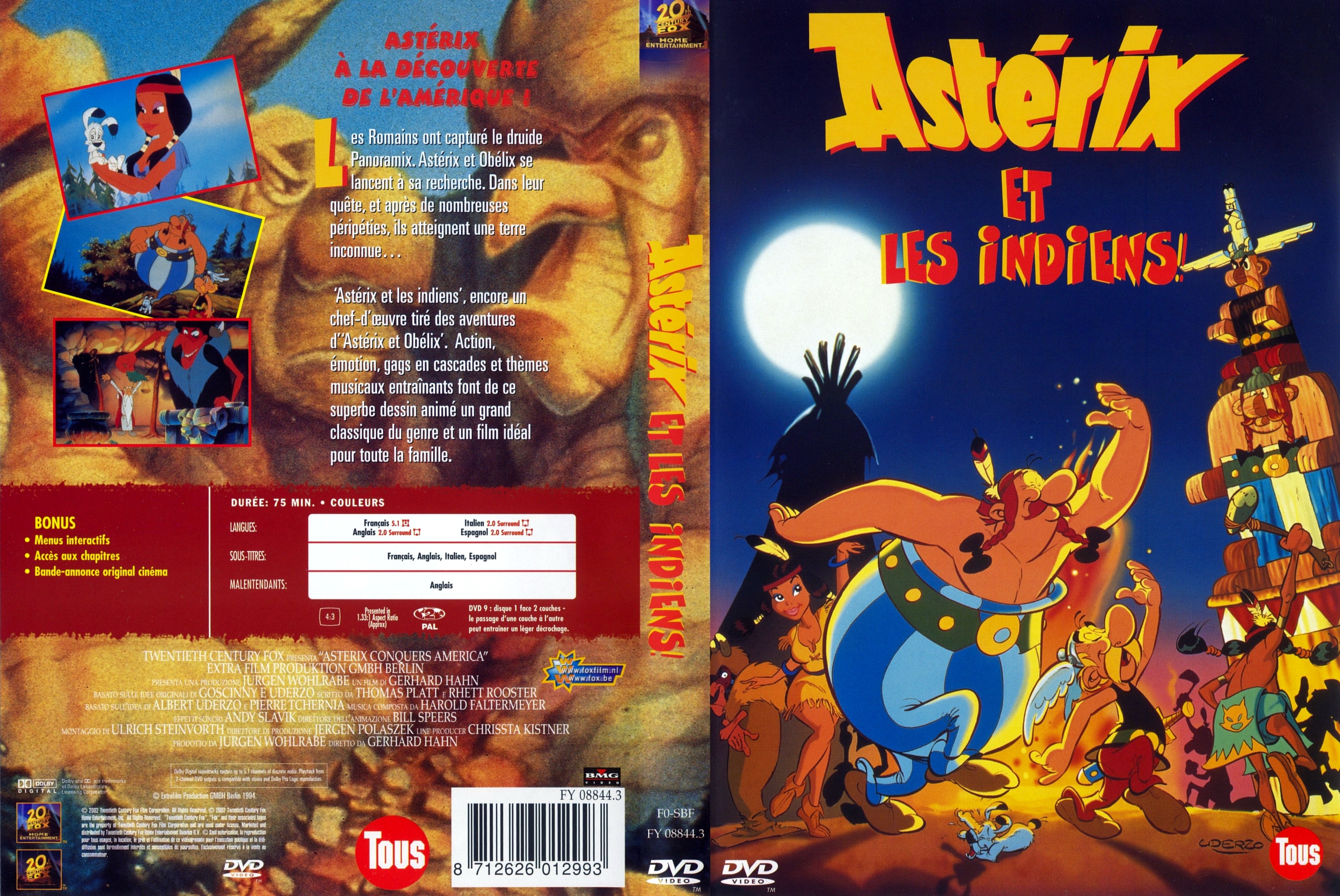 Jaquette DVD Asterix et les indiens