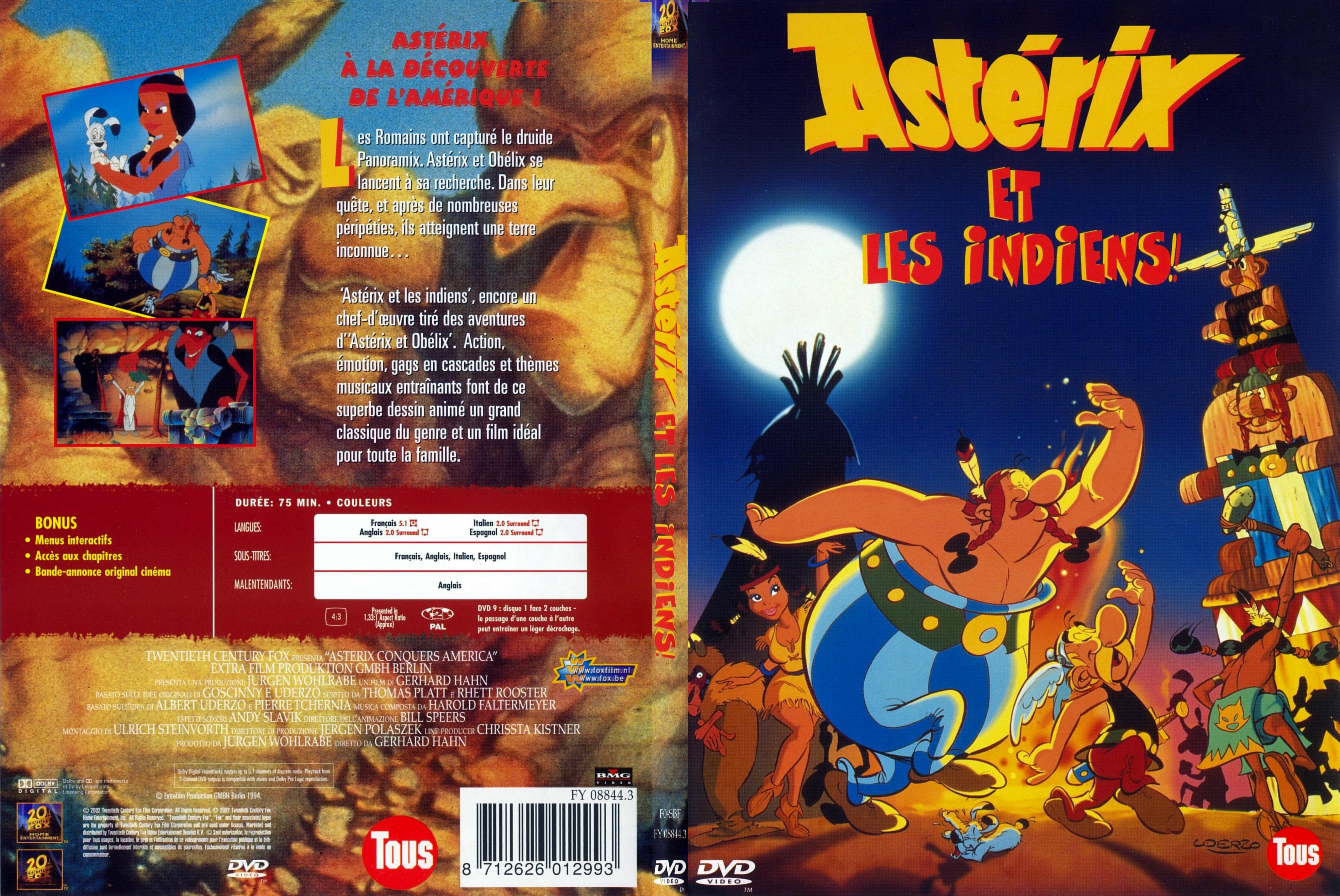 Jaquette DVD Asterix et les indiens - SLIM