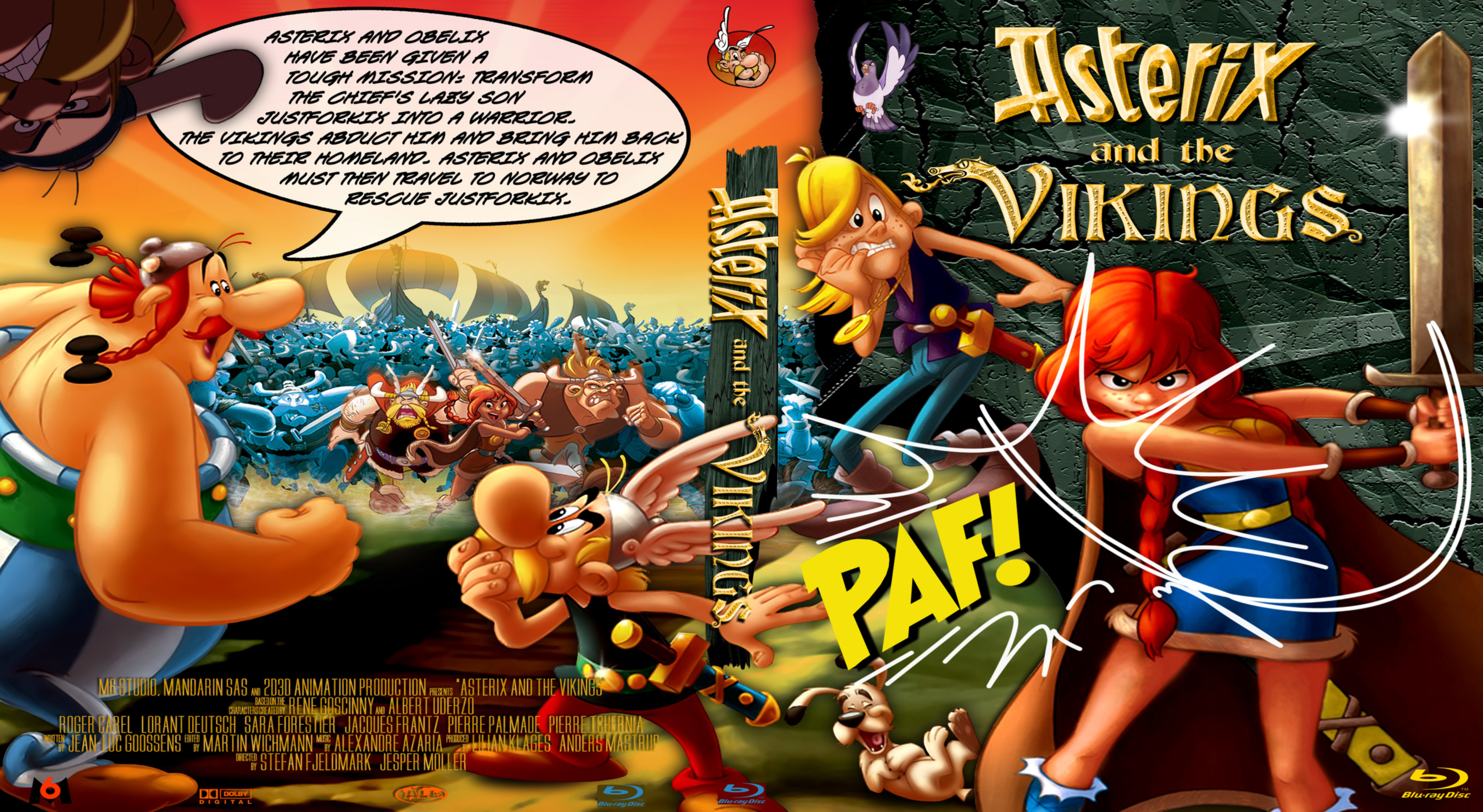 Jaquette DVD Asterix et les vikings custom (BLU-RAY)
