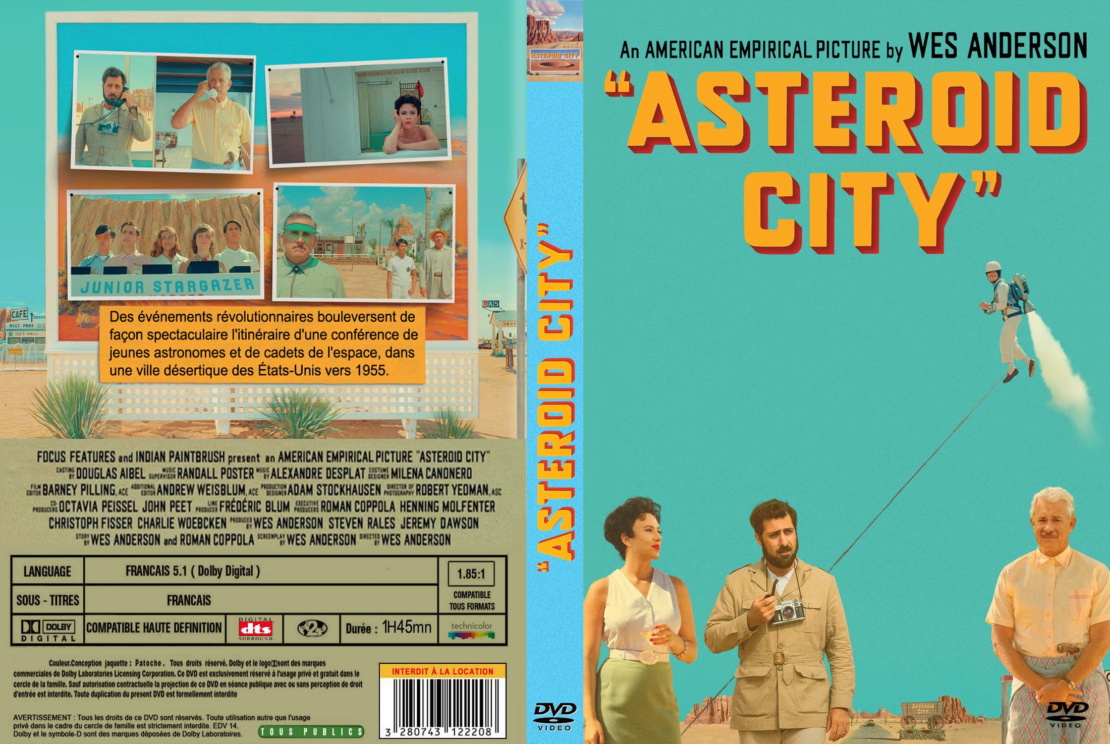 Jaquette DVD Asteroid city custom
