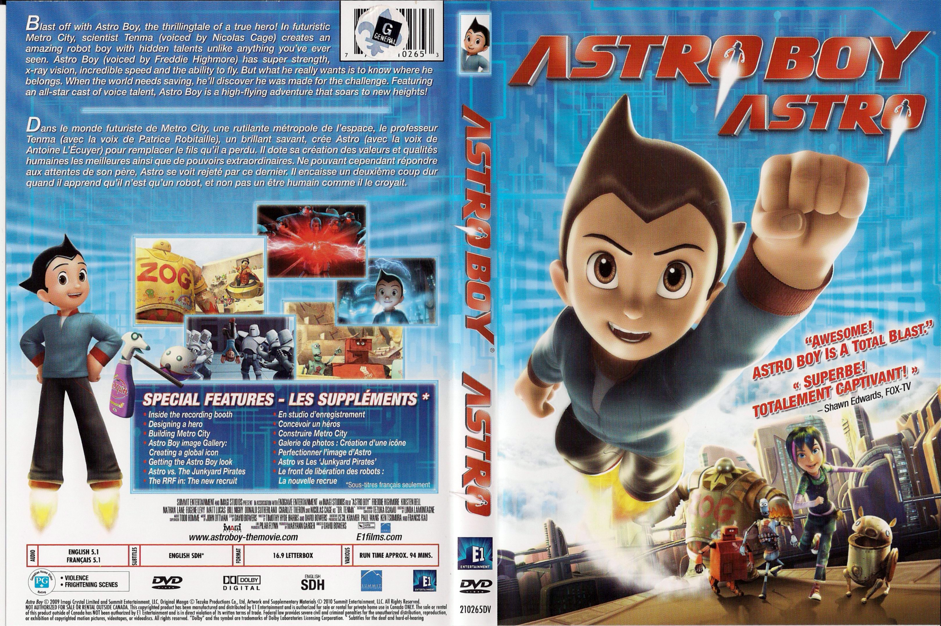 Jaquette DVD Astro - Astro boy (Canadienne)