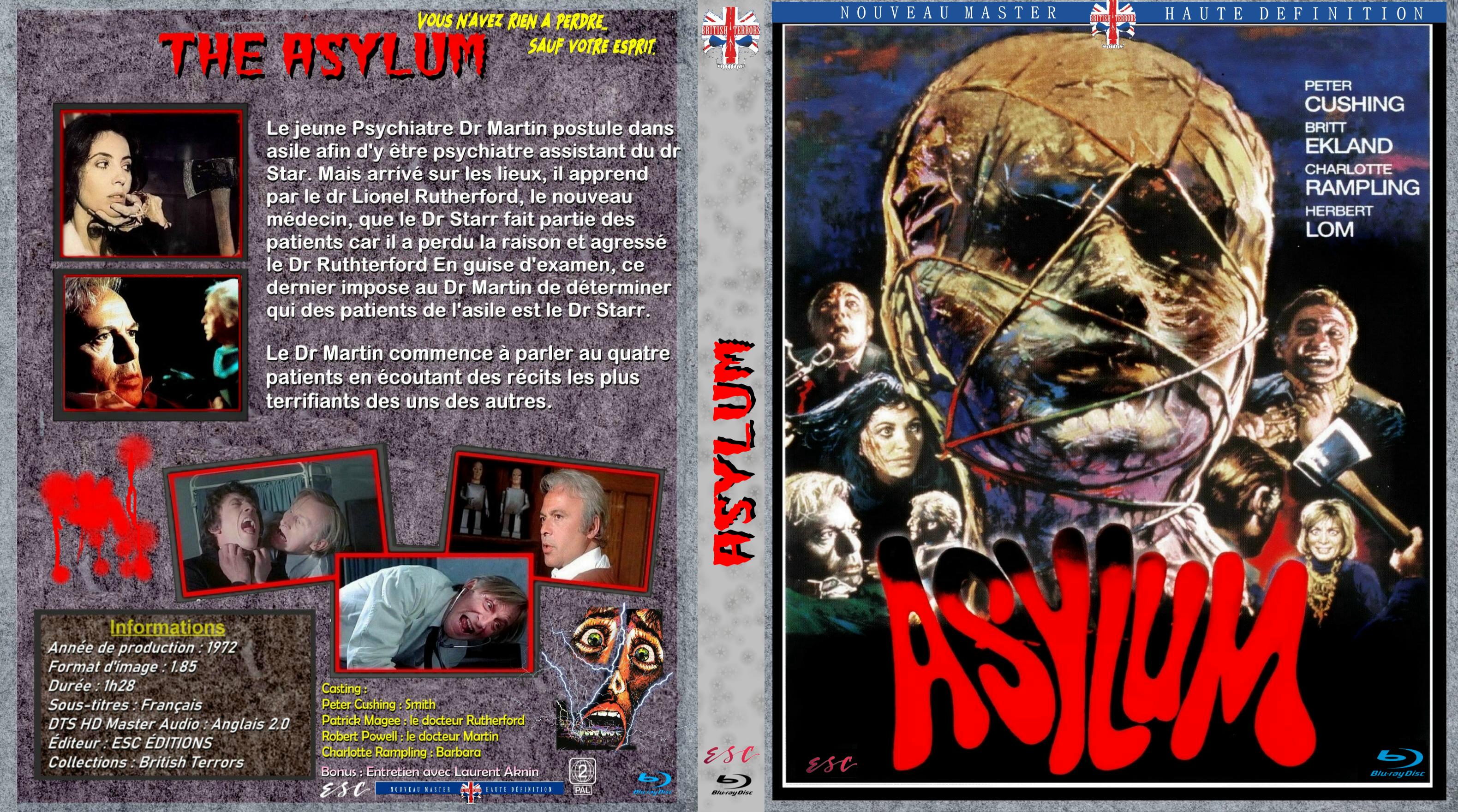 Jaquette DVD Asylum 1972 custom (BLU-RAY)