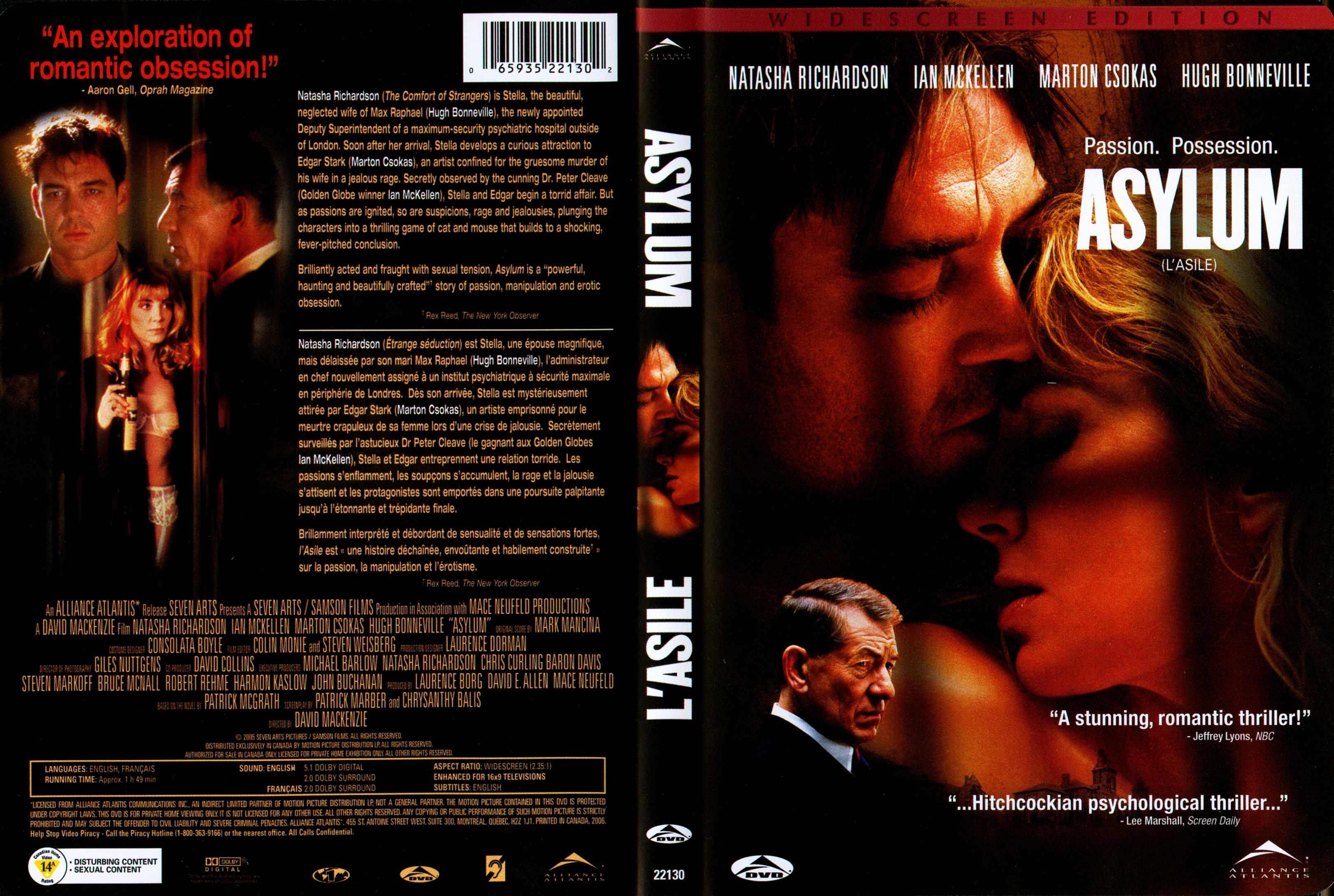 Jaquette DVD Asylum - L