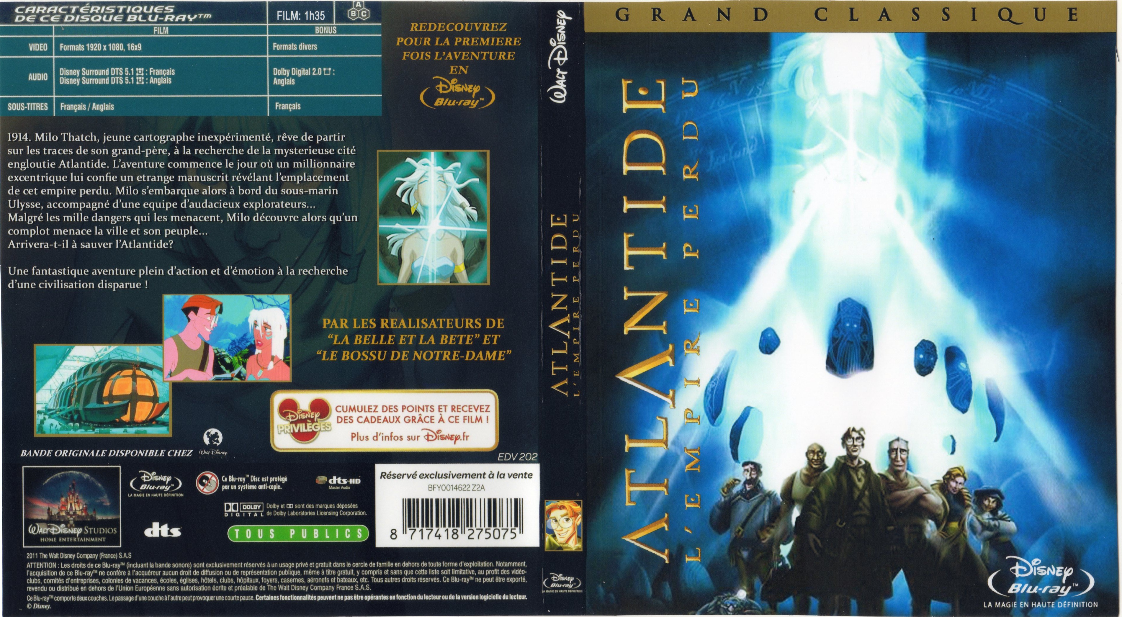 Jaquette DVD Atlantide l