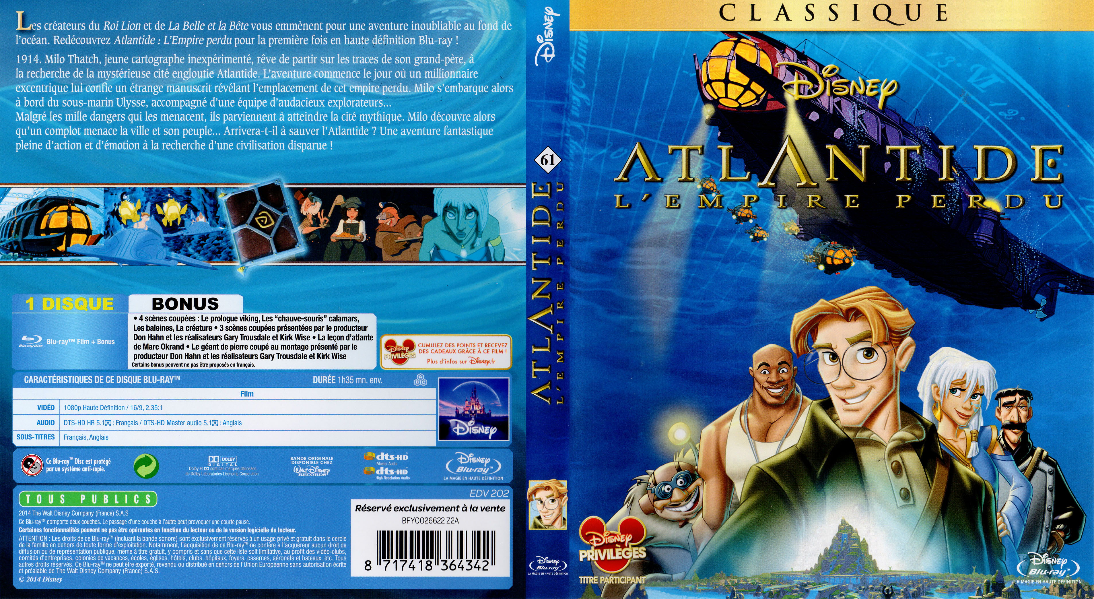 Jaquette DVD Atlantide l