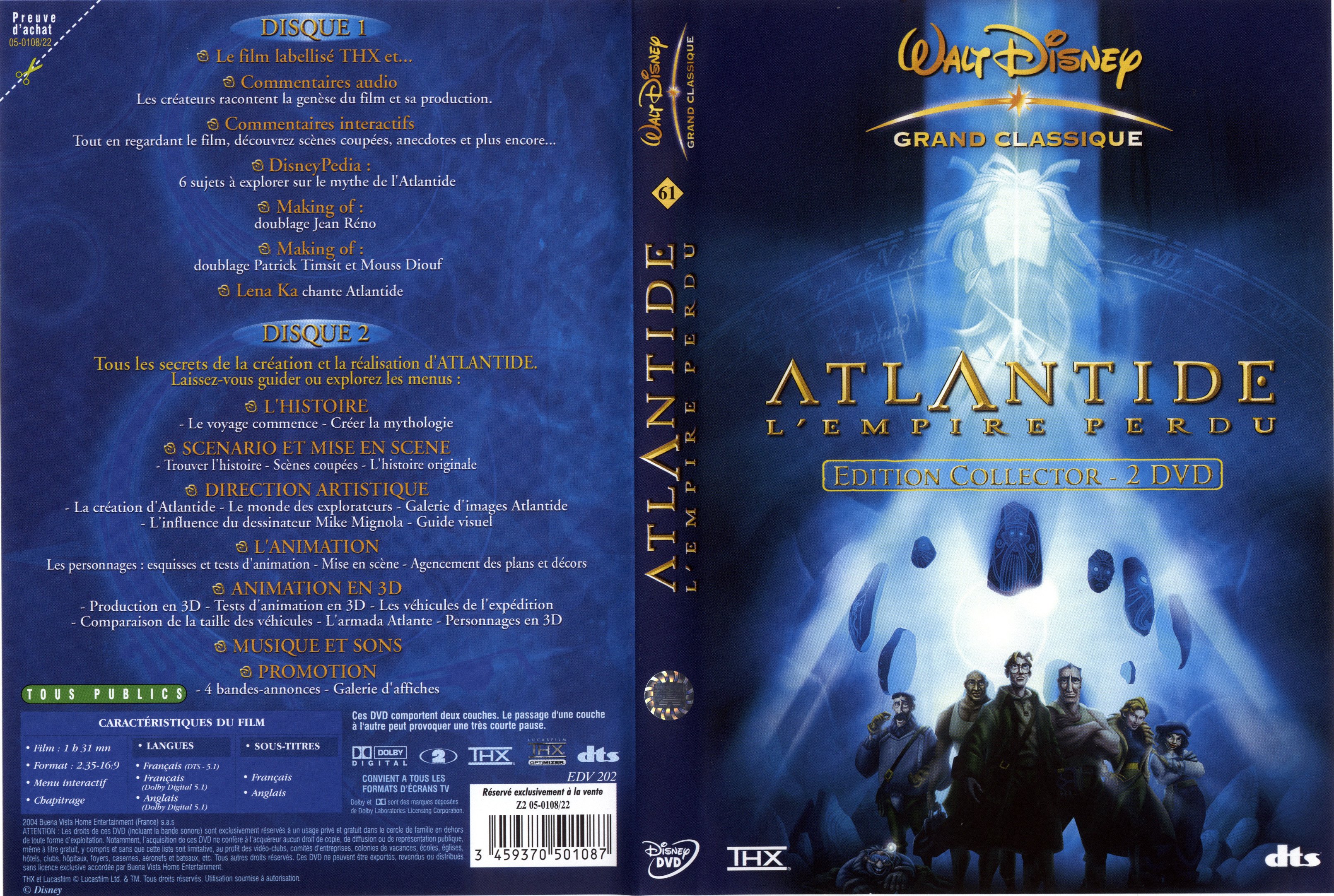 Jaquette DVD Atlantide l