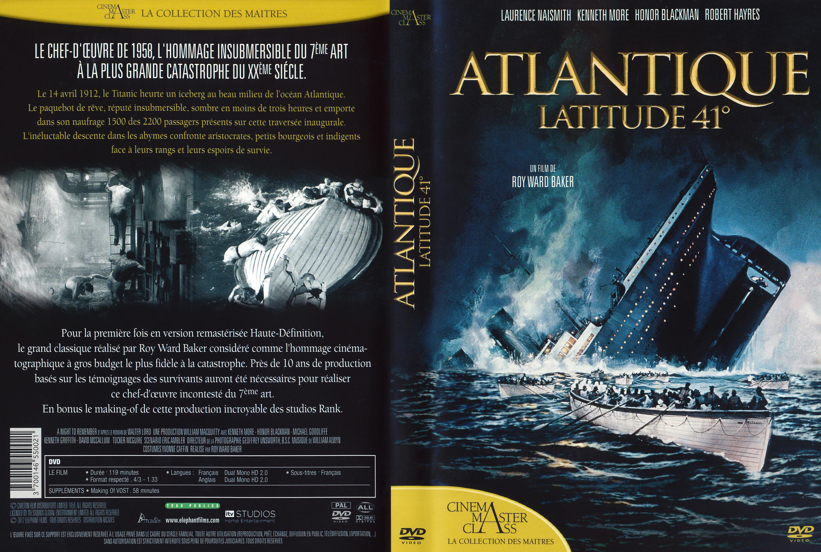 Jaquette DVD Atlantique latitude 41