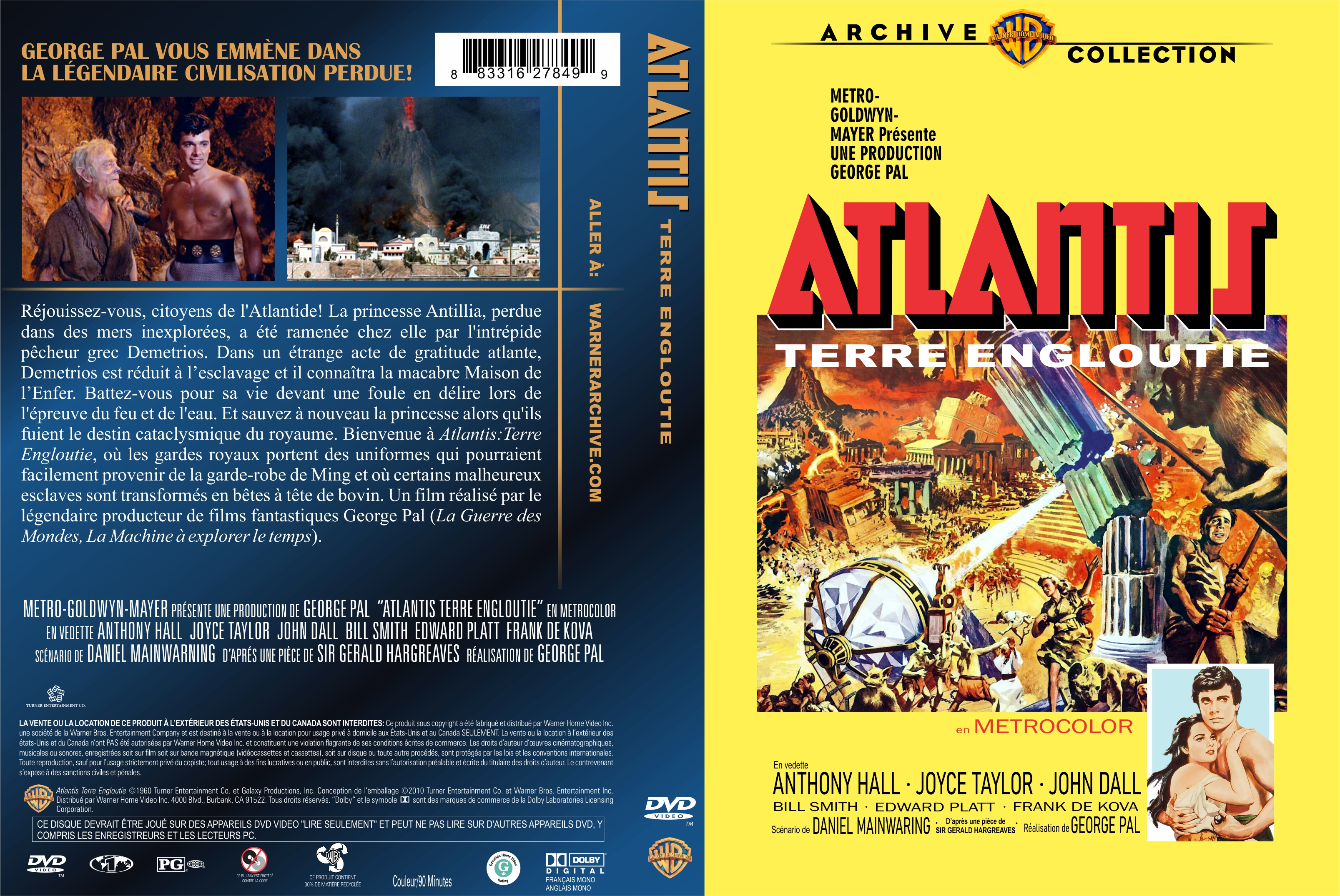 Jaquette DVD Atlantis terre engloutie custom