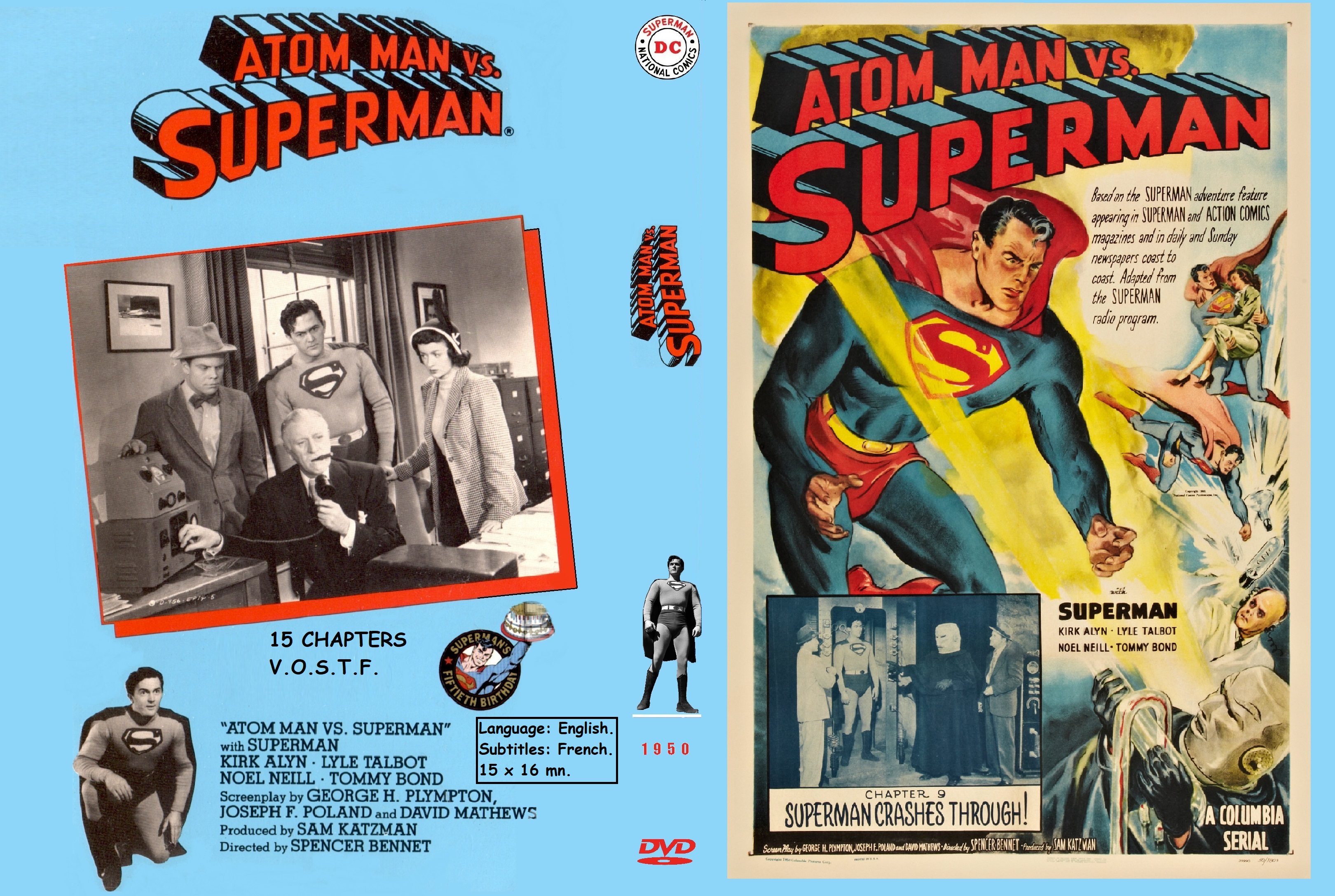 Jaquette DVD Atom-Man vs Superman custom