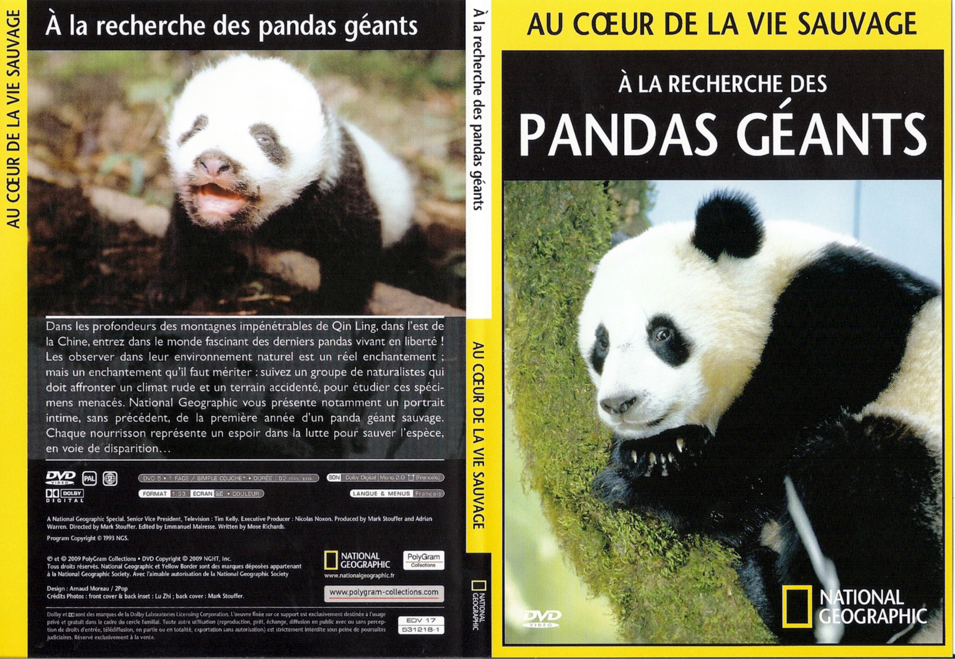 Jaquette DVD Au coeur de la vie sauvage - A la recherche des pandas gants