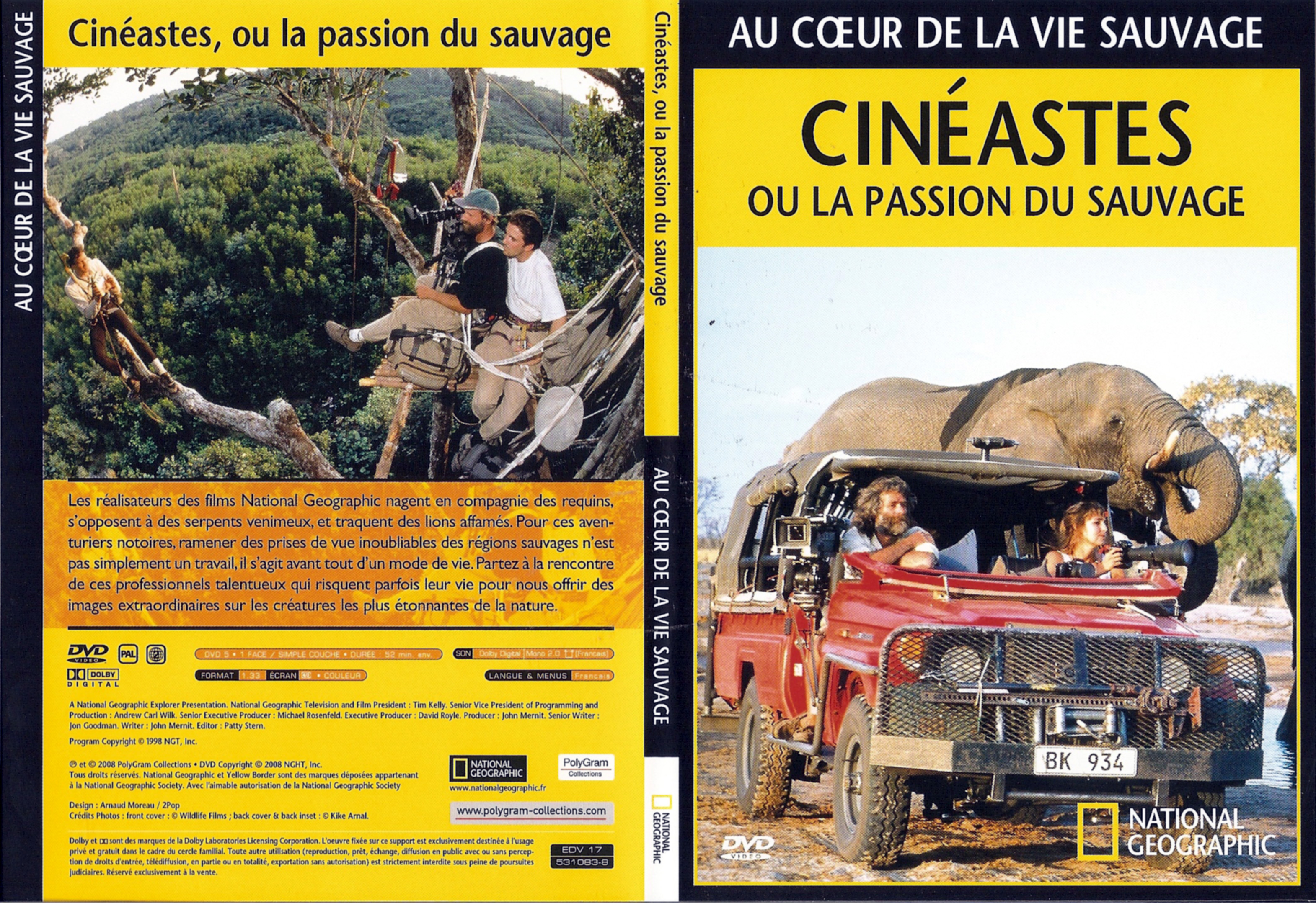 Jaquette DVD Au coeur de la vie sauvage - Cinastes ou la passion du sauvage