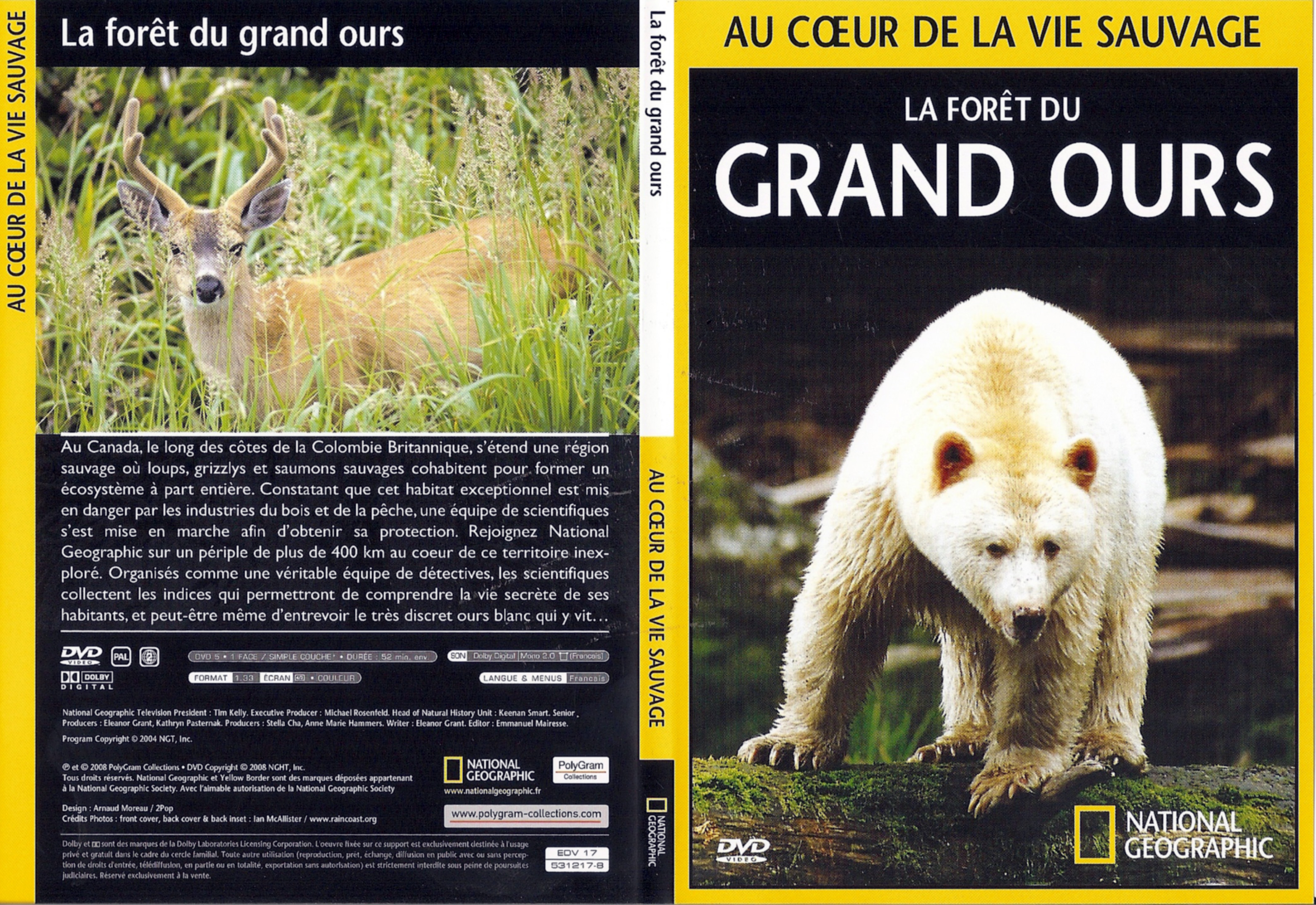 Jaquette DVD Au coeur de la vie sauvage - La fort du grand Ours