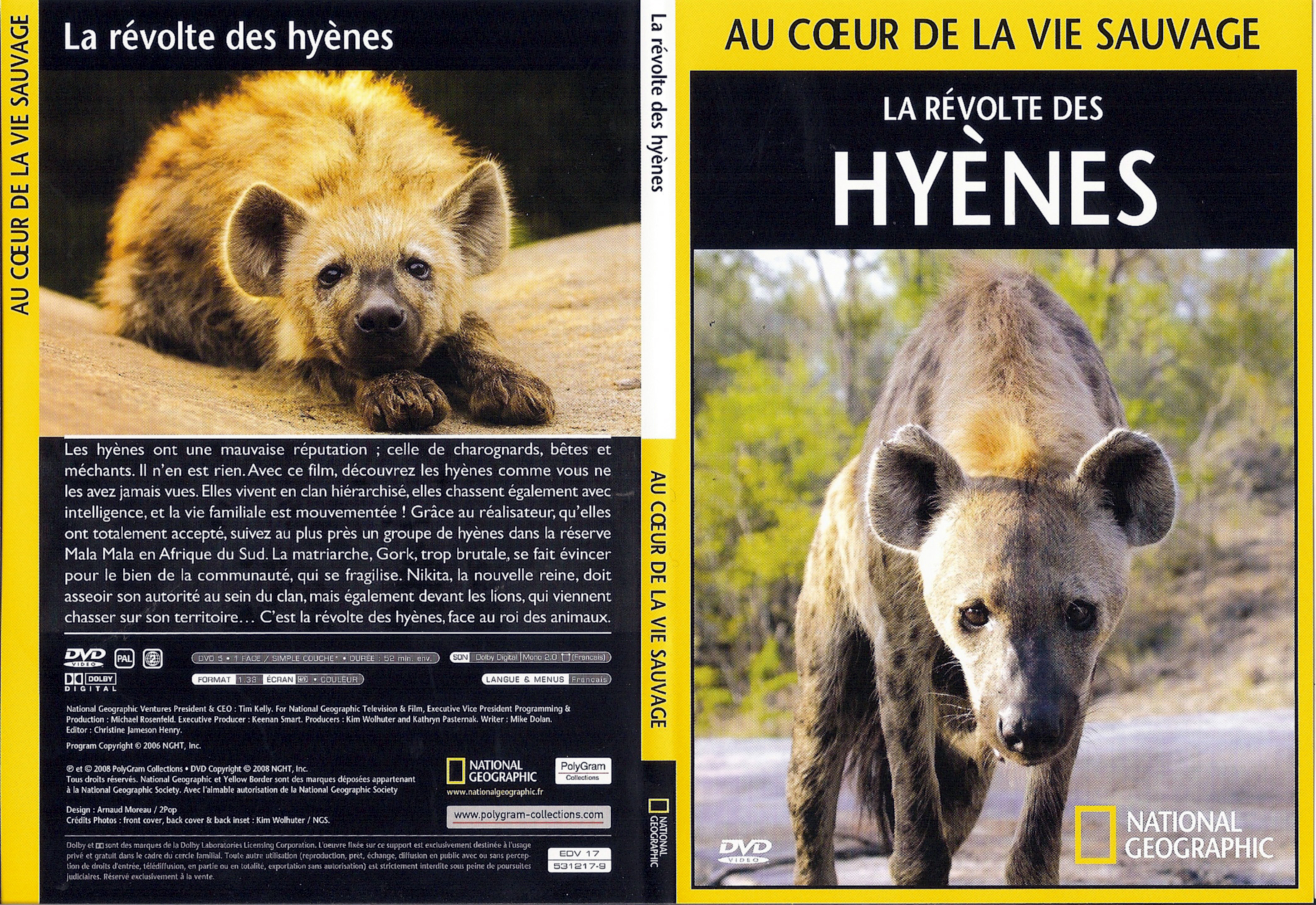 Jaquette DVD Au coeur de la vie sauvage - La rvolte des hynes