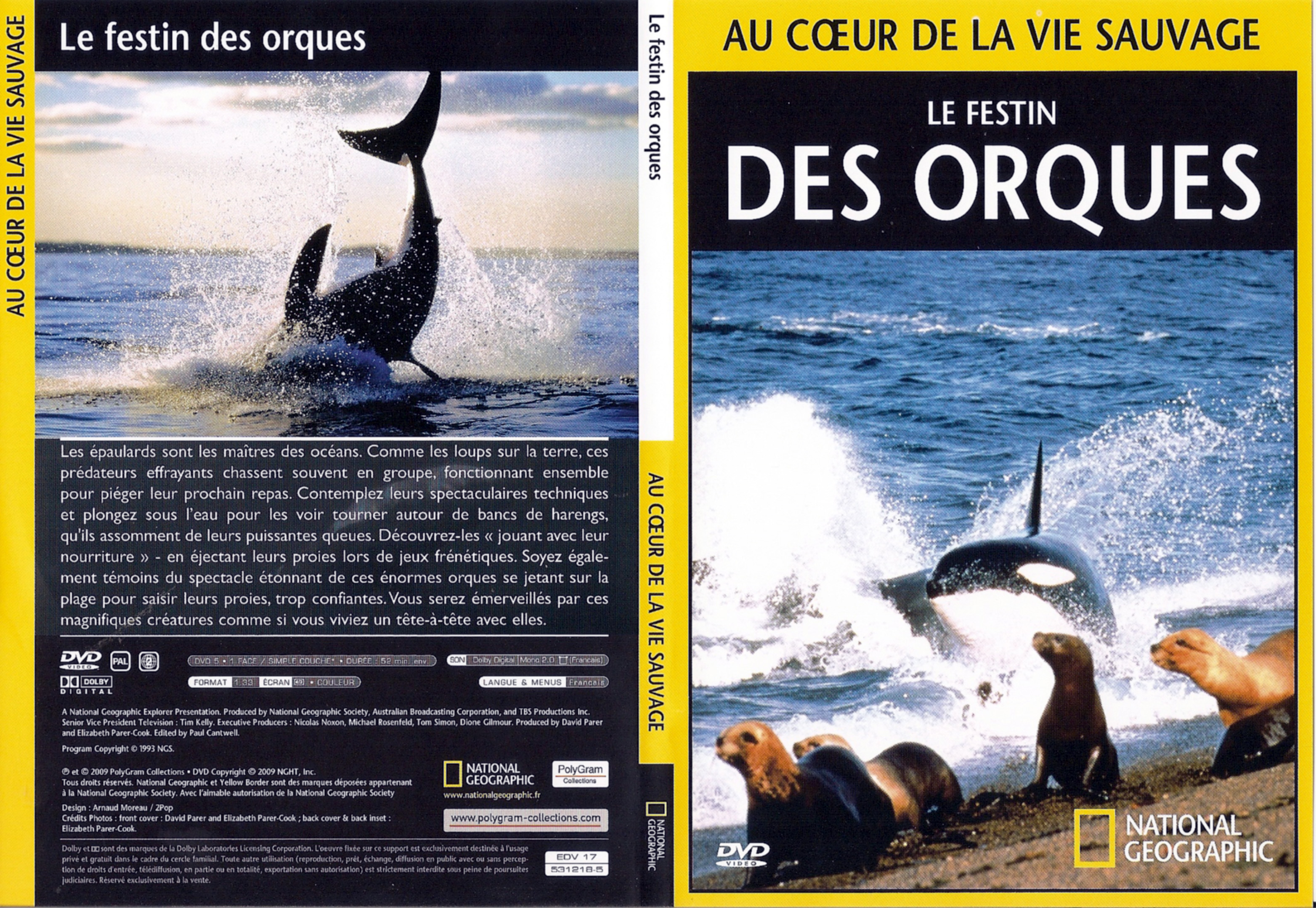 Jaquette DVD Au coeur de la vie sauvage - Le festin des orques
