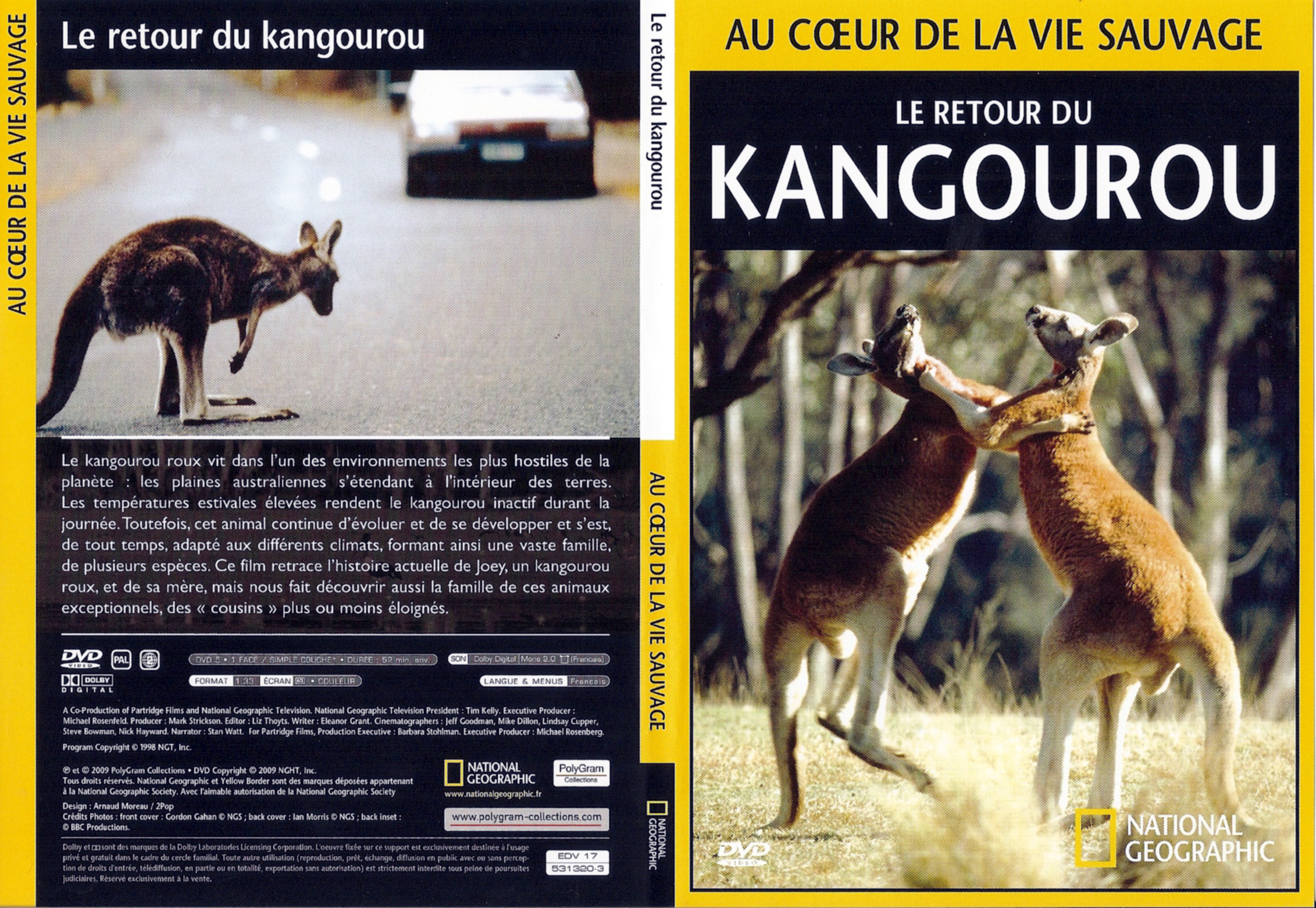 Jaquette DVD Au coeur de la vie sauvage - Le retour du kangourou