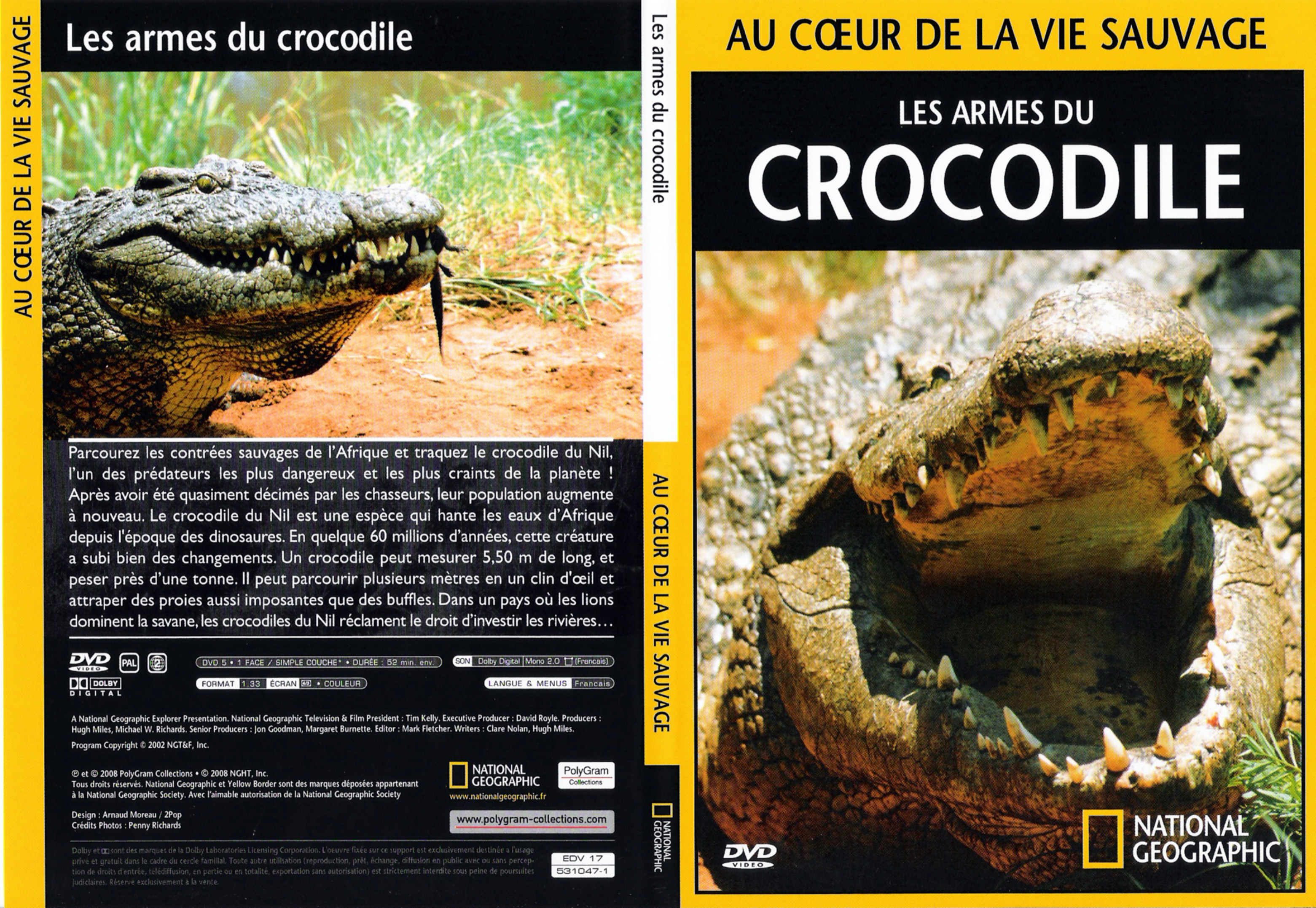 Jaquette DVD Au coeur de la vie sauvage - Les armes du crocodile