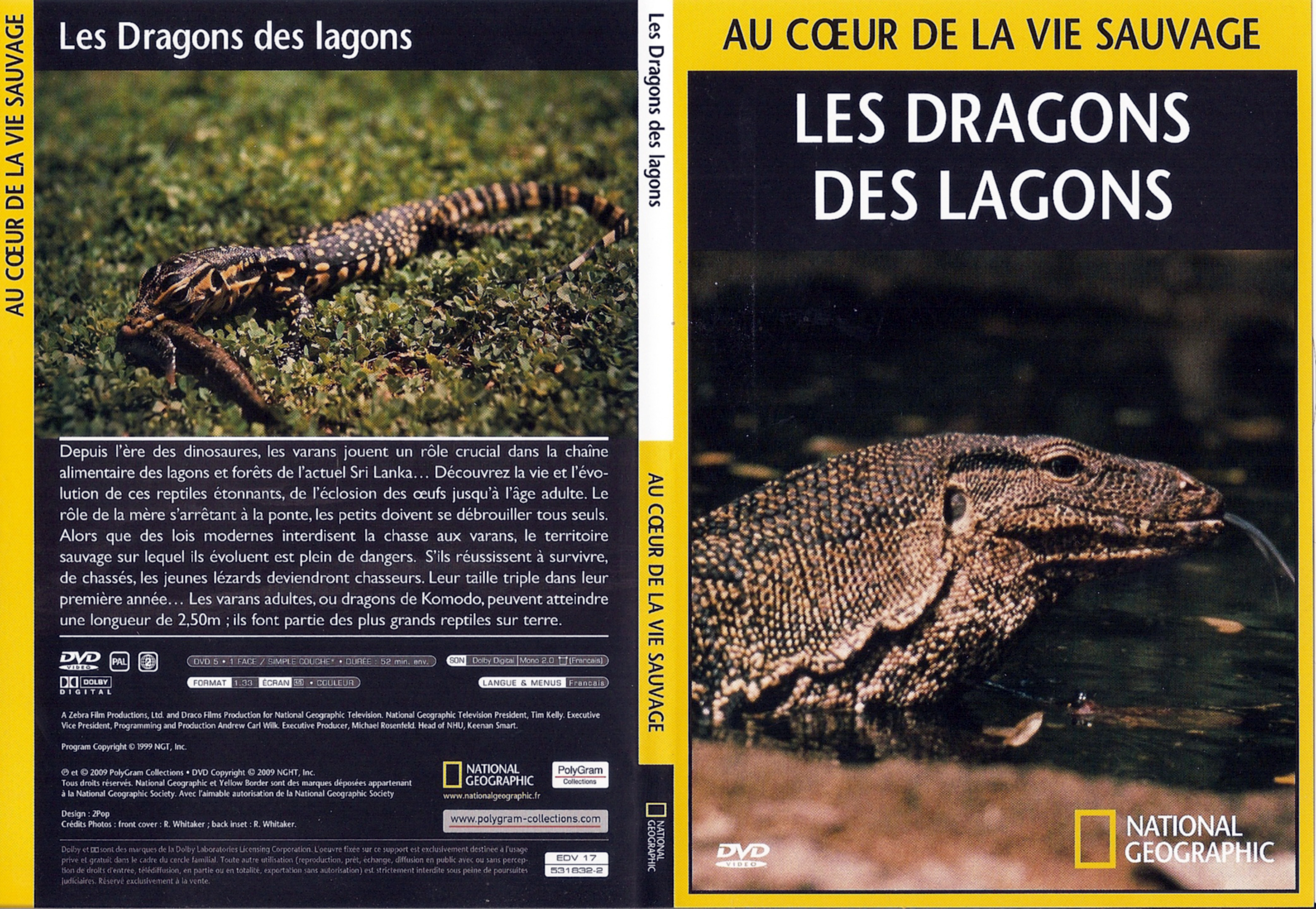 Jaquette DVD Au coeur de la vie sauvage - Les dragons des lagons