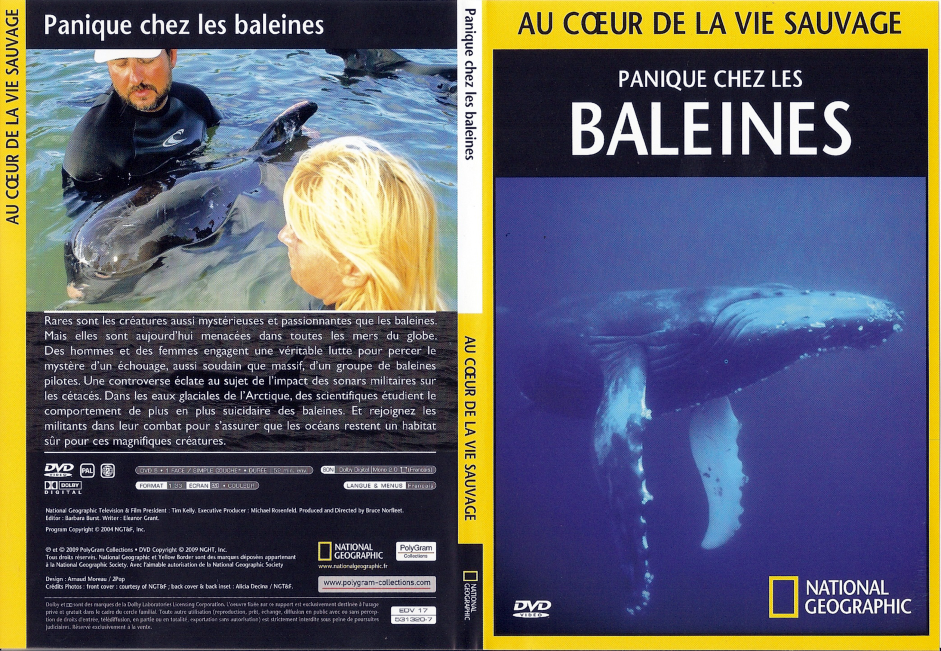 Jaquette DVD Au coeur de la vie sauvage - Panique chez les baleines