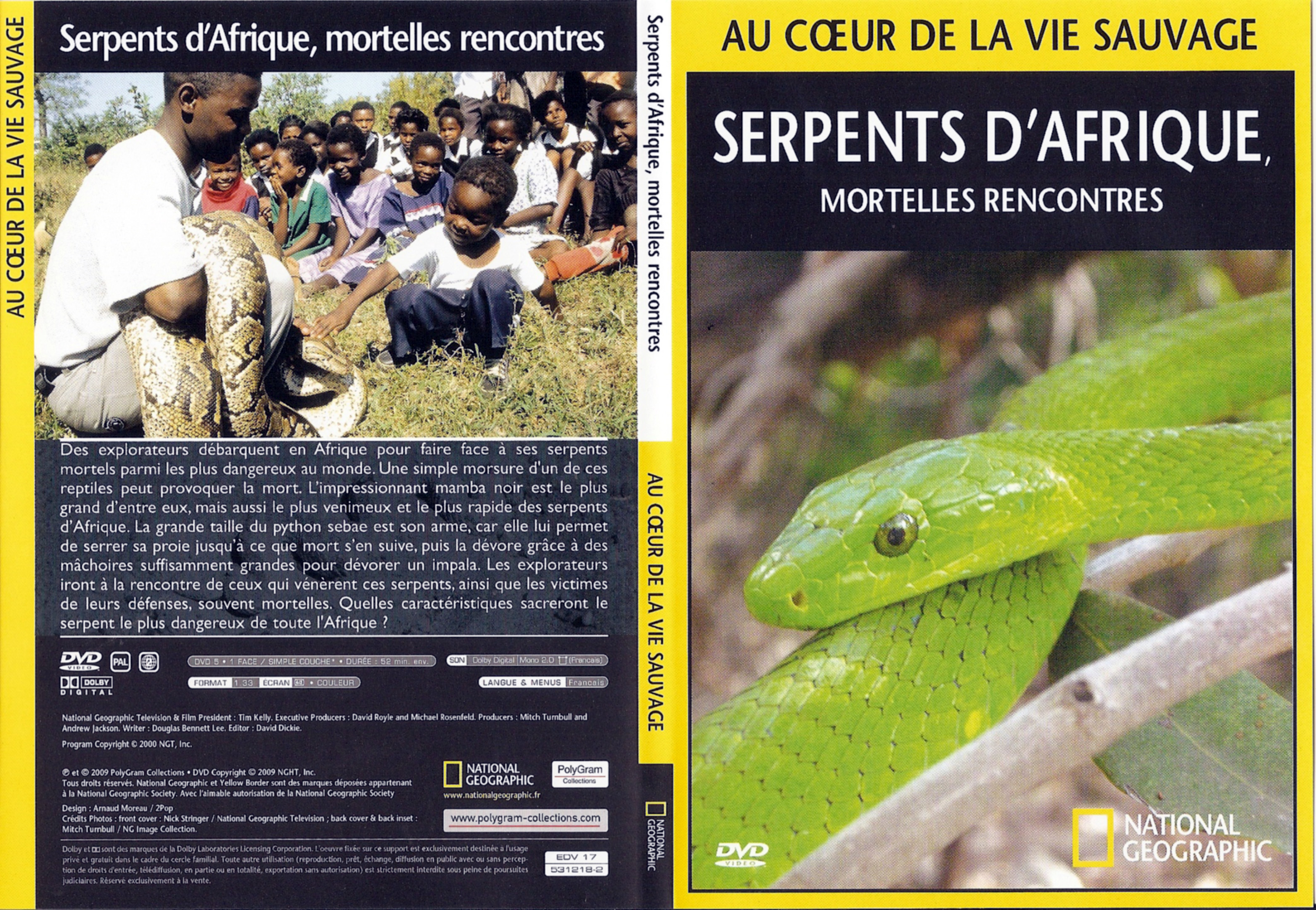 Jaquette DVD Au coeur de la vie sauvage - Serpents d