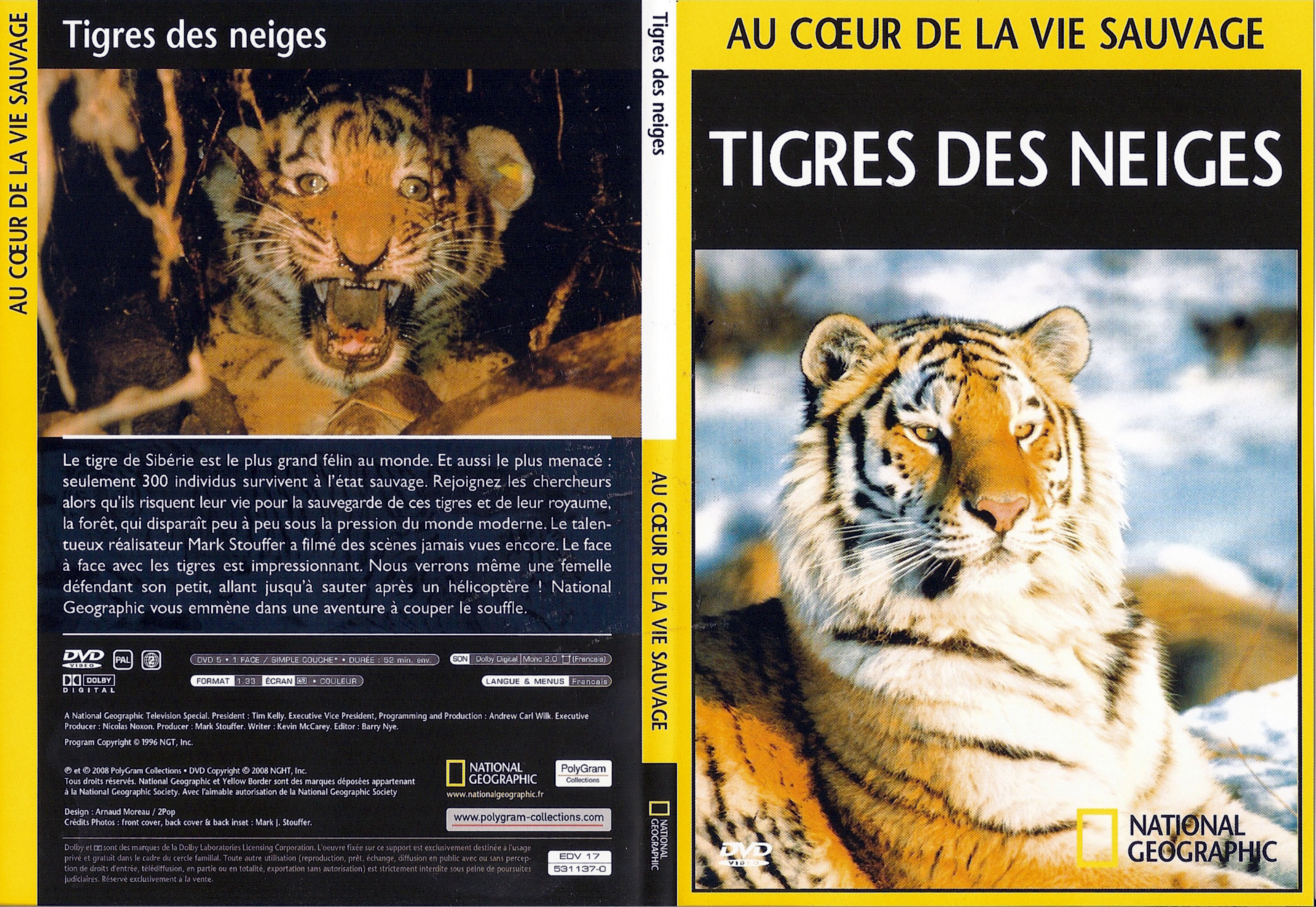 Jaquette DVD Au coeur de la vie sauvage - Tigres des neiges