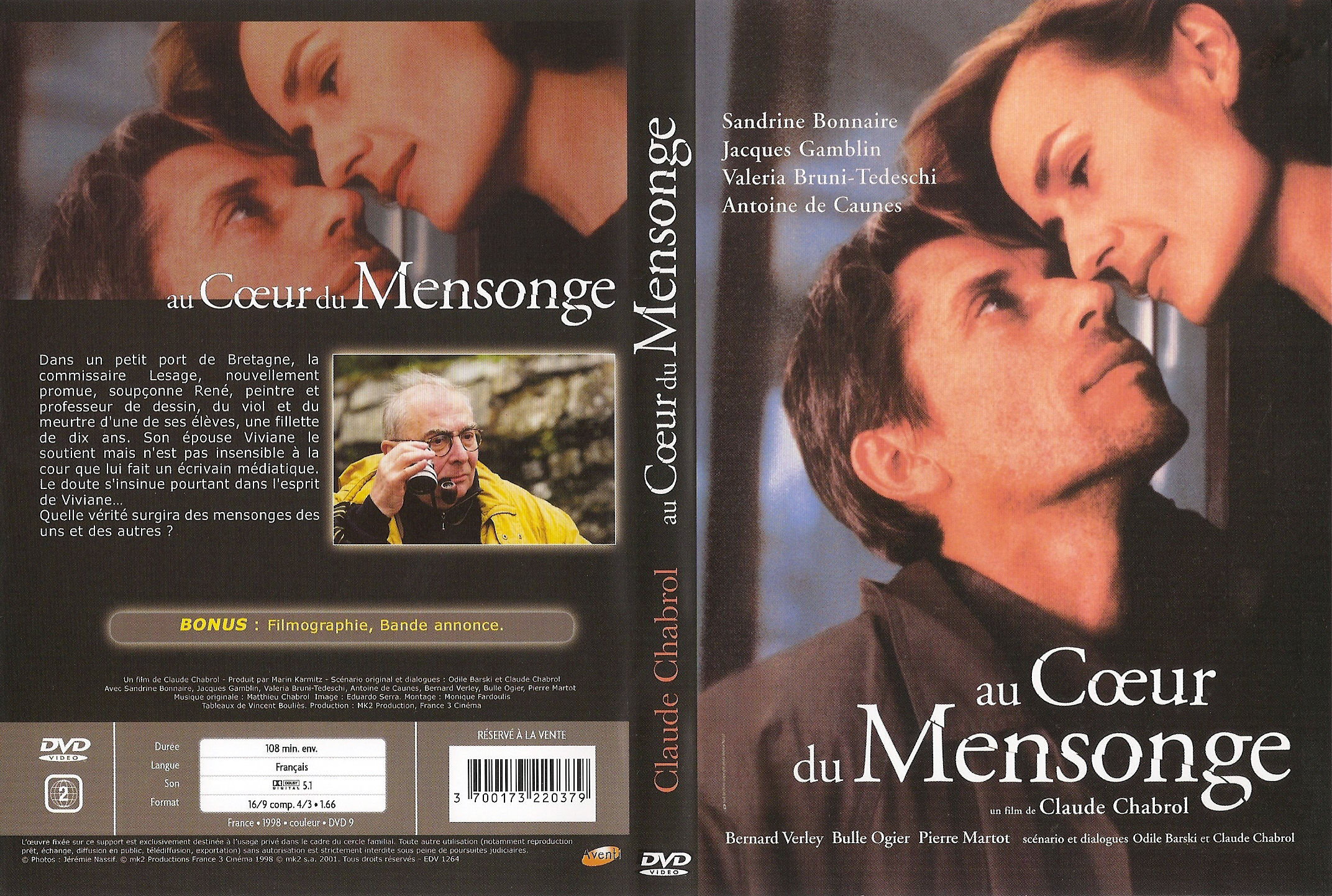 Jaquette DVD Au coeur du mensonge