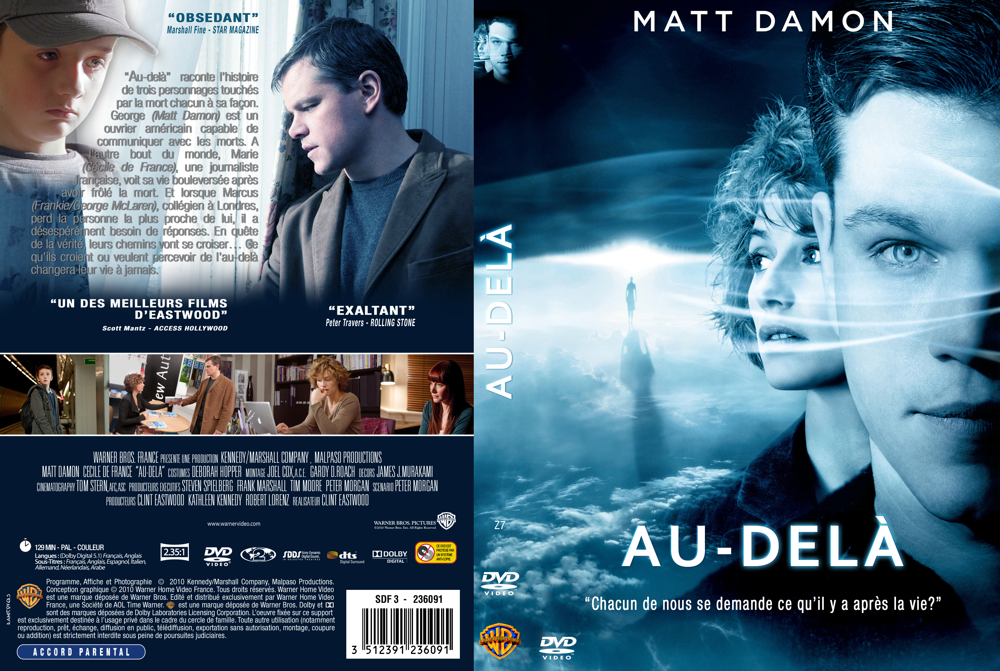 Jaquette DVD Au-del custom