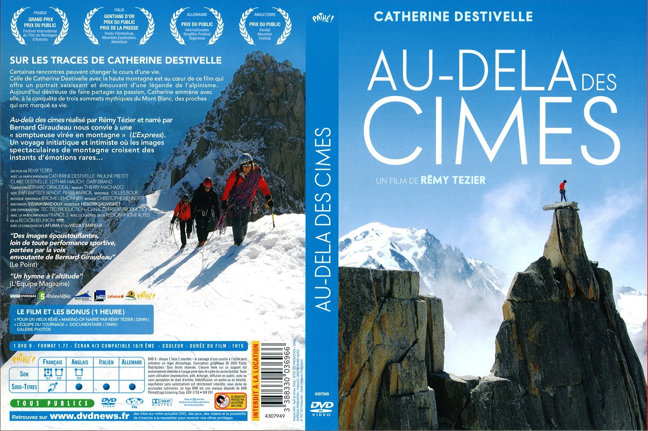 Jaquette DVD Au-del des cimes